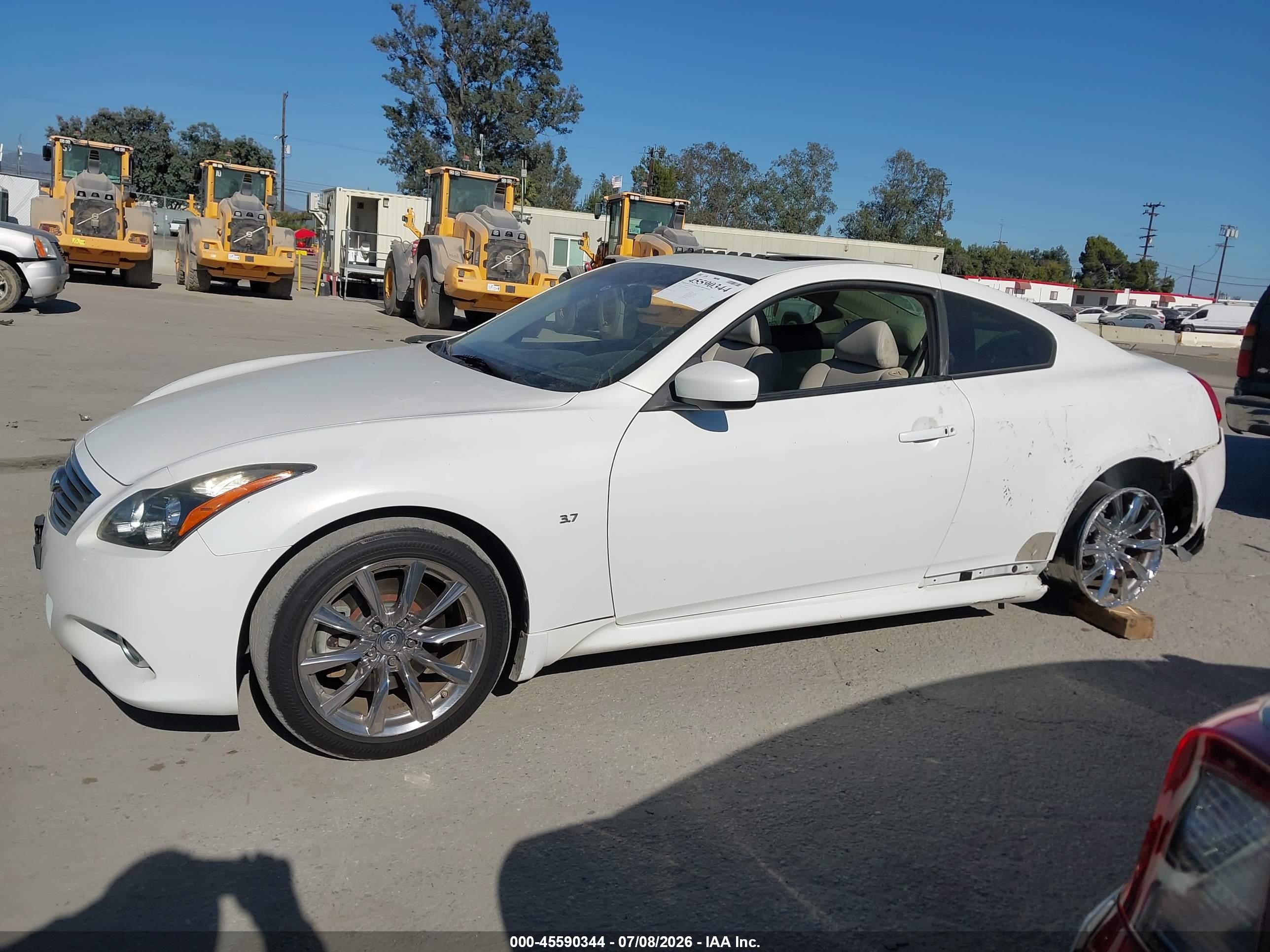 2014 Infiniti Q60 Journey White vin: JN1CV6EK3EM111107