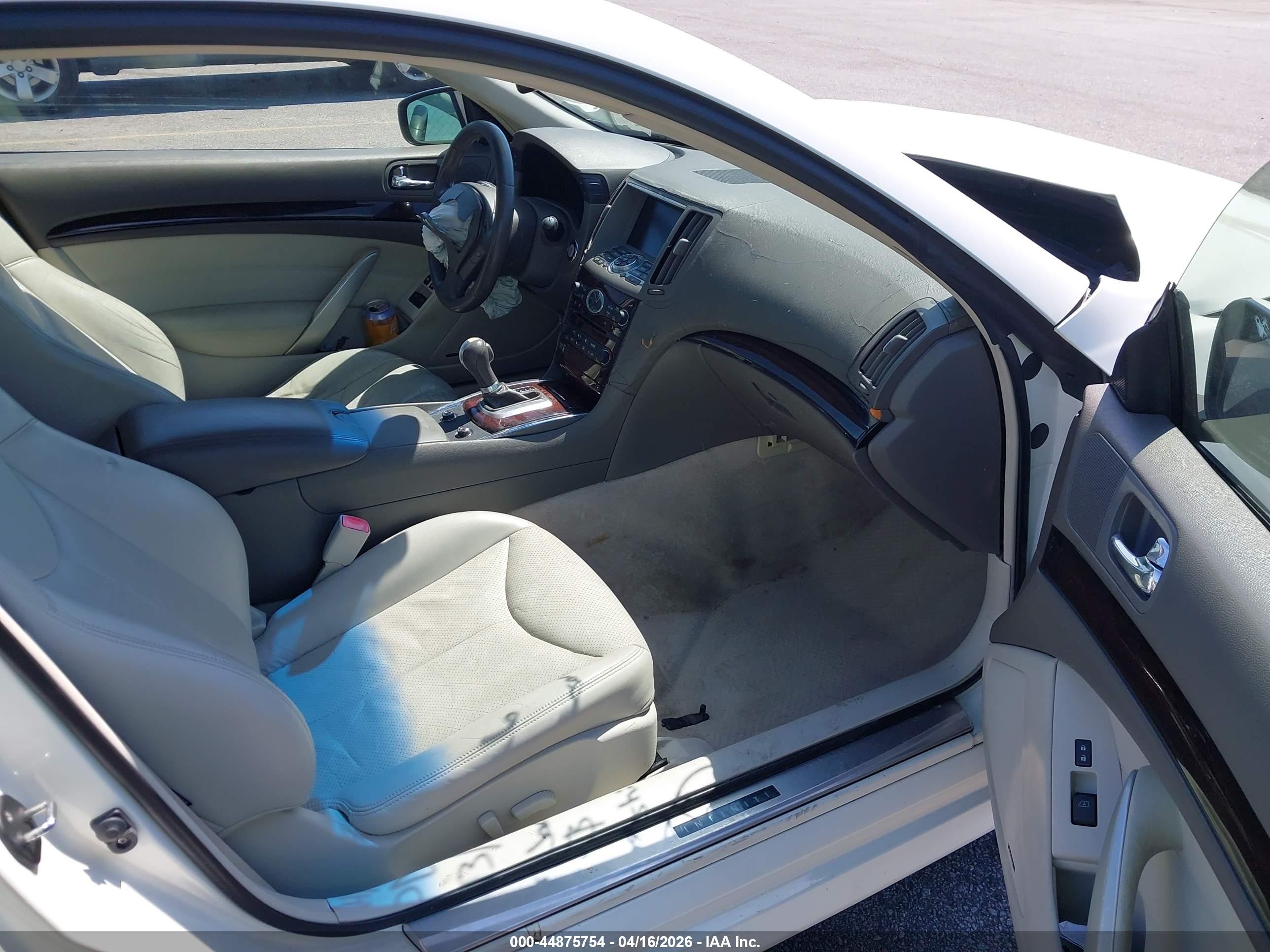 2012 Infiniti G37 Journey White vin: JN1CV6EK4CM420596