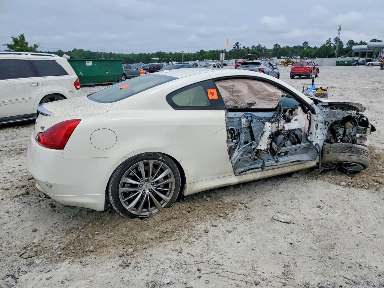 2013 Infiniti G37 Coupe White vin: JN1CV6EK4DM923918