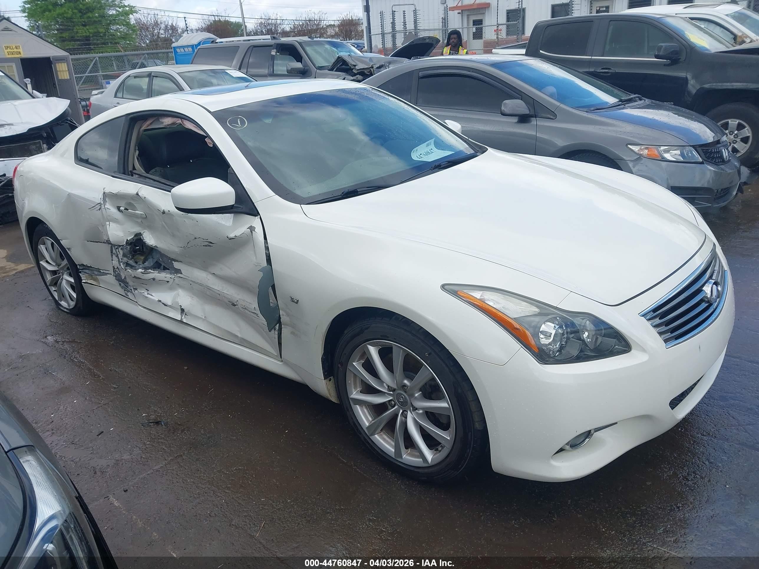 2015 Infiniti Q60 Journey White vin: JN1CV6EK4FM870544