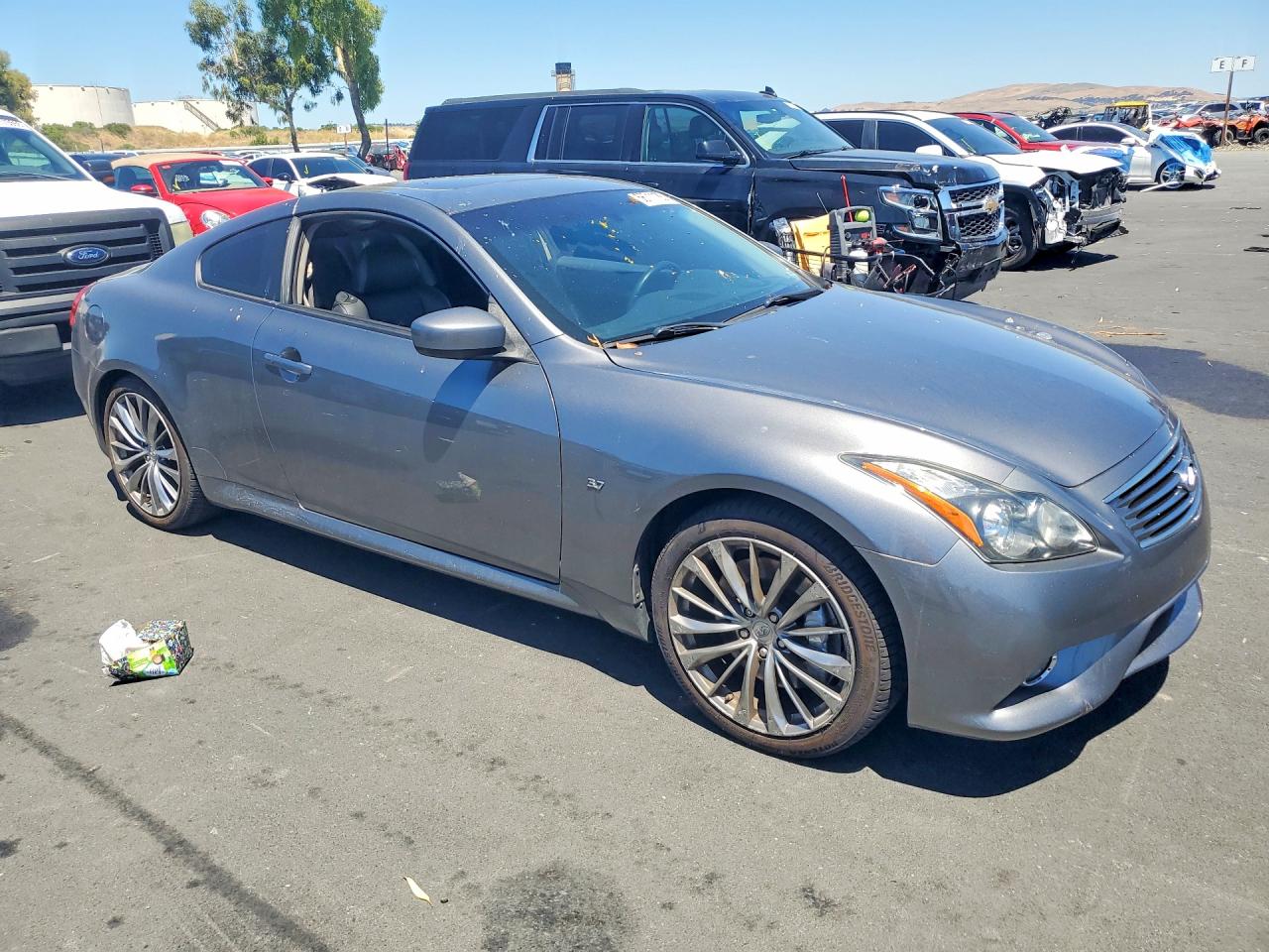 2014 Infiniti Q60 Coupe Sport Серый vin: JN1CV6EK5EM111934