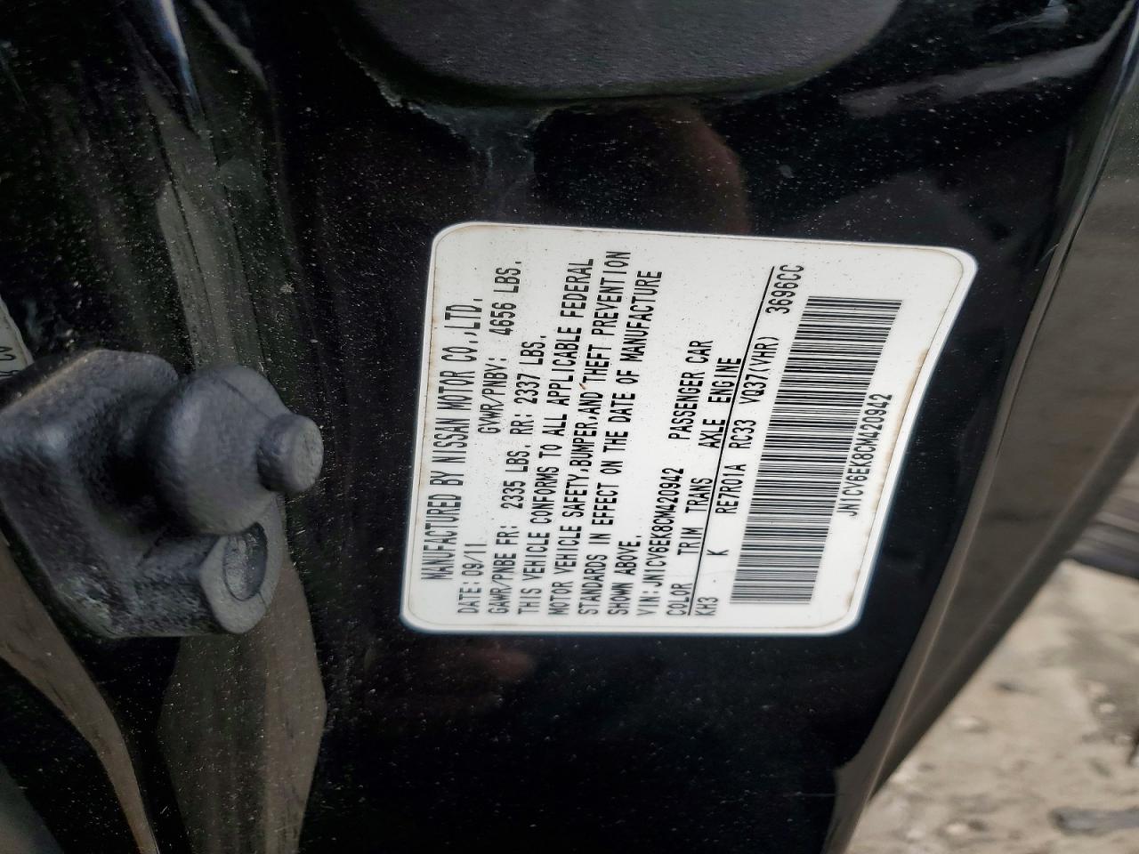 2012 Infiniti G37 Base/sport Black vin: JN1CV6EK8CM420942