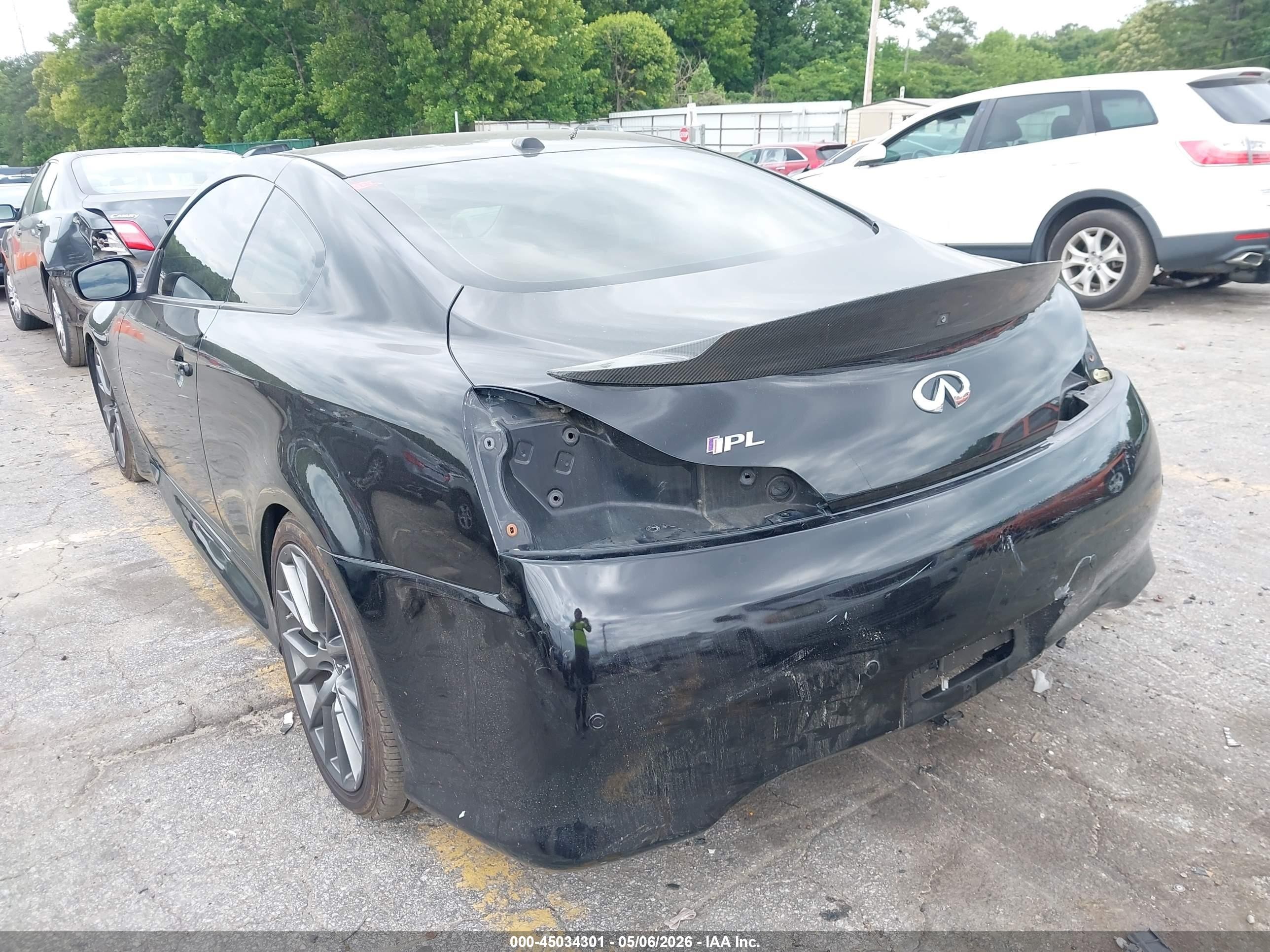2013 Infiniti Ipl G   Black vin: JN1CV6EK9DM900098