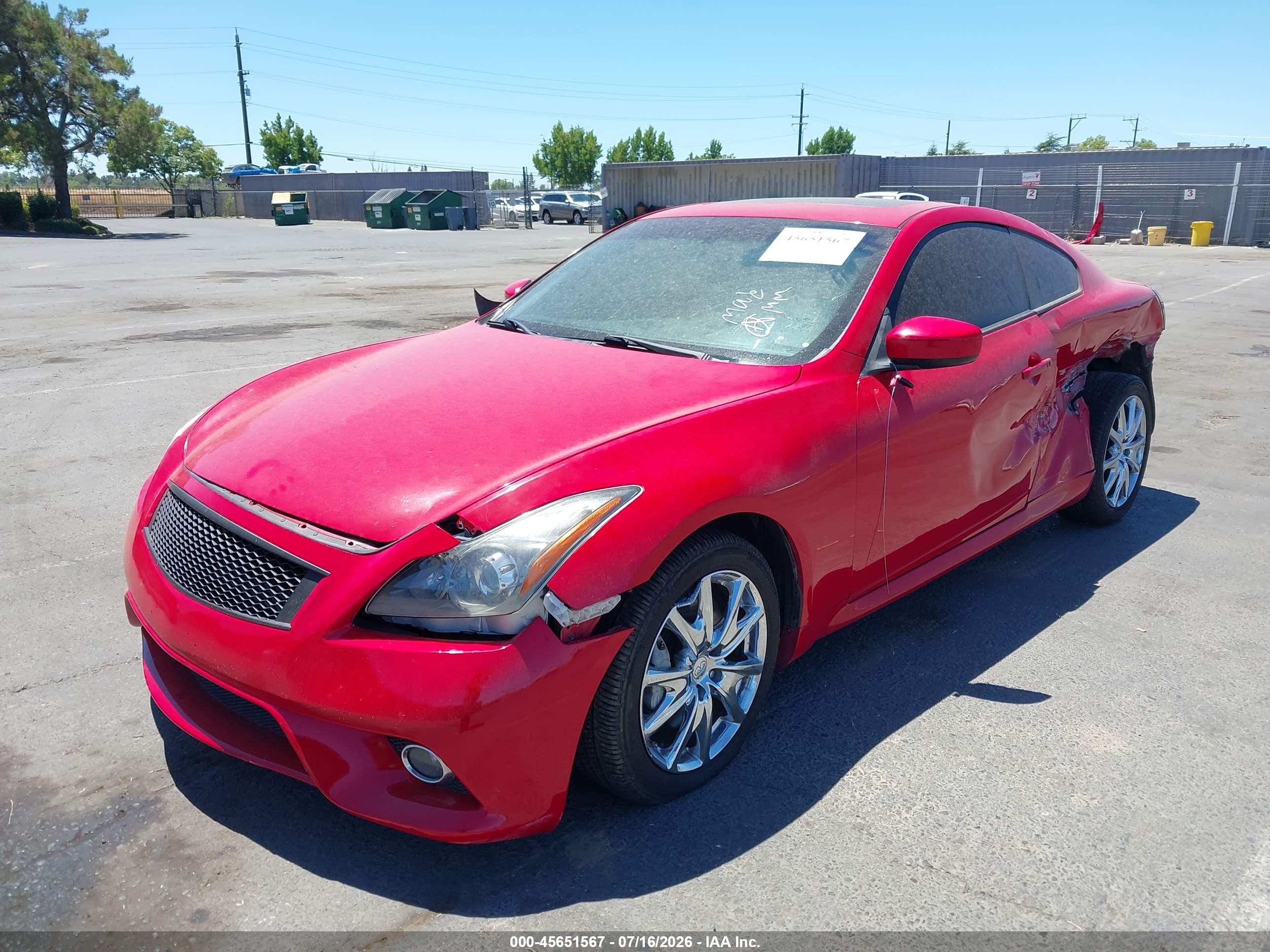 2012 Infiniti G37x   Red vin: JN1CV6EL0CM472915