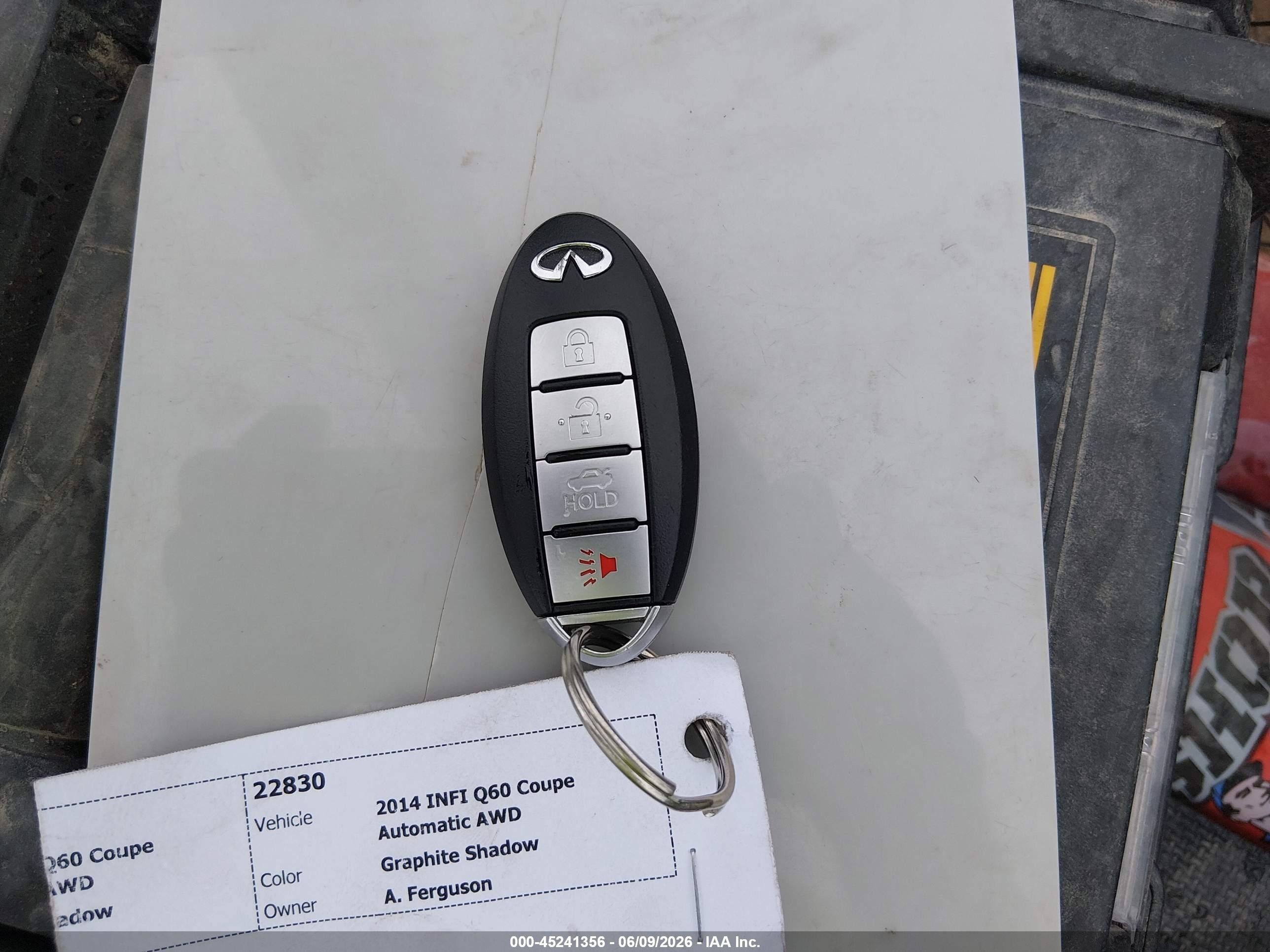2014 Infiniti Q60 Gray vin: JN1CV6EL0EM130836