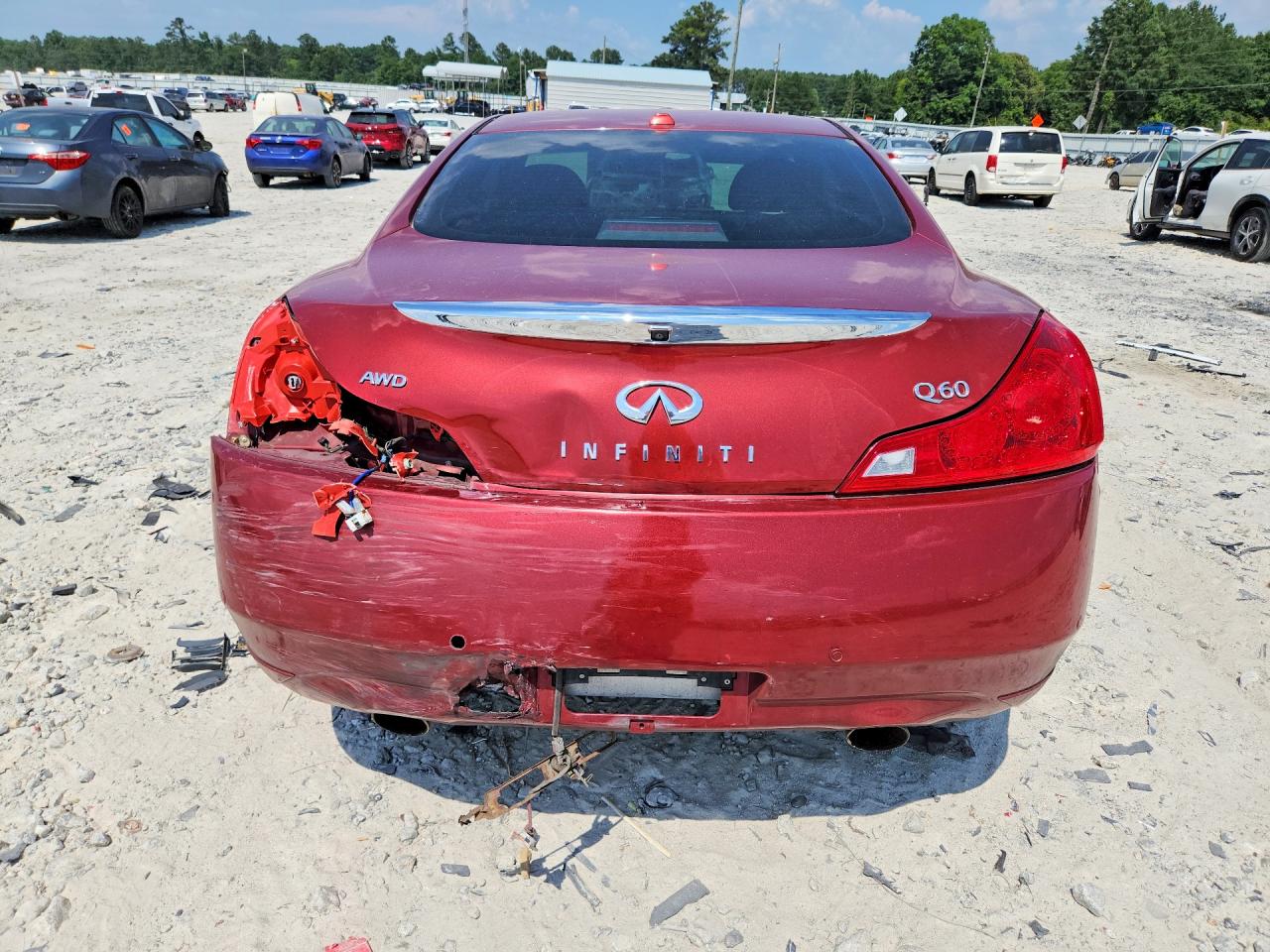 2014 Infiniti Q60 Coupe Base Burgundy vin: JN1CV6EL0EM131775