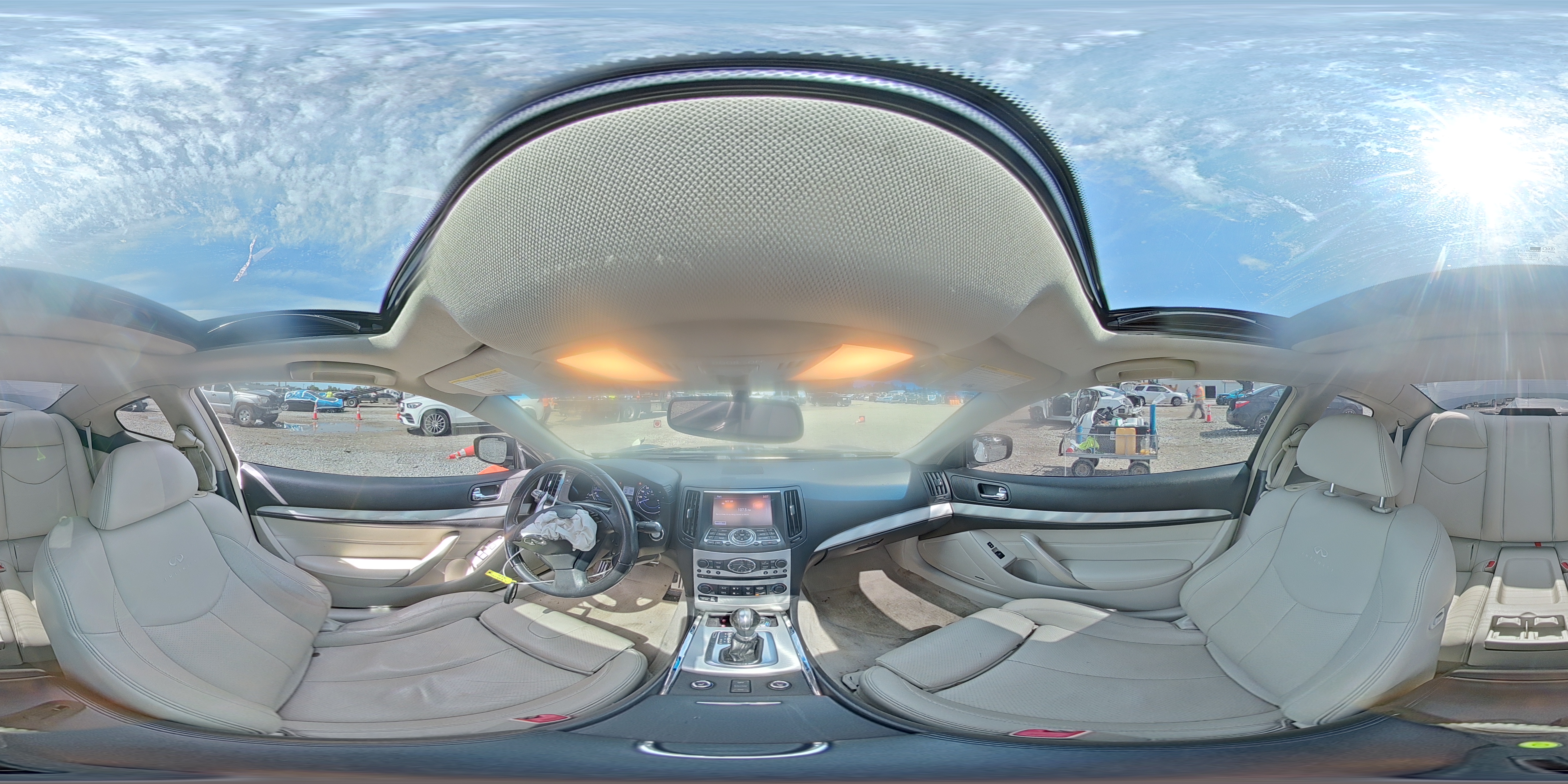 2014 Infiniti Q60 Coupe Base Белый vin: JN1CV6EL0EM132649