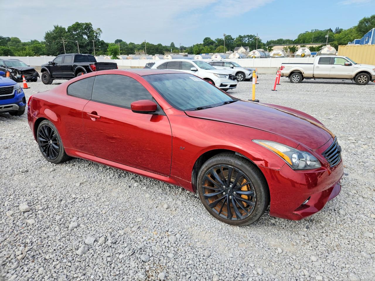 2014 Infiniti Q60 Coupe Base Red vin: JN1CV6EL1EM130098