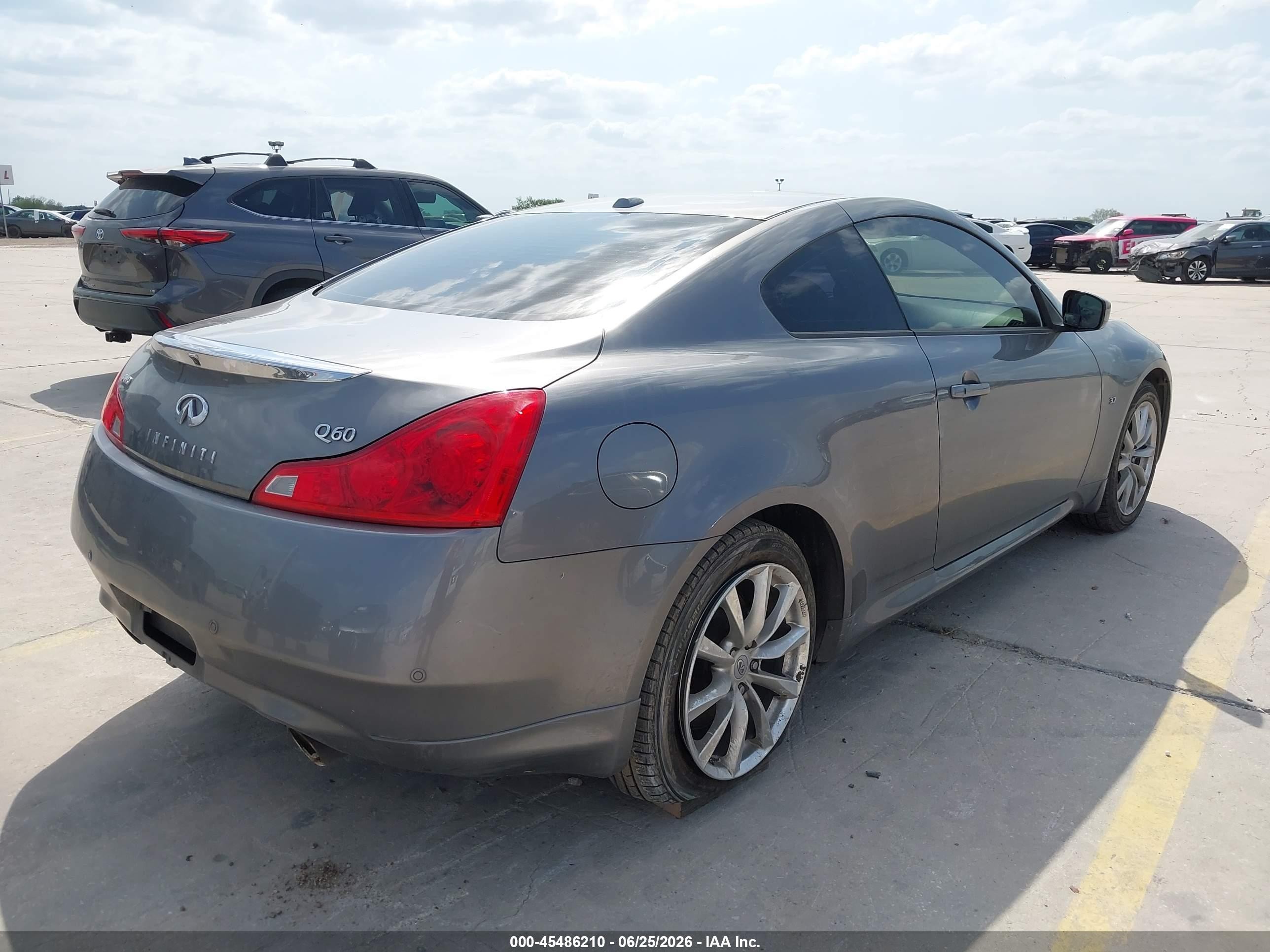 2014 Infiniti Q60   Gray vin: JN1CV6EL2EM132068