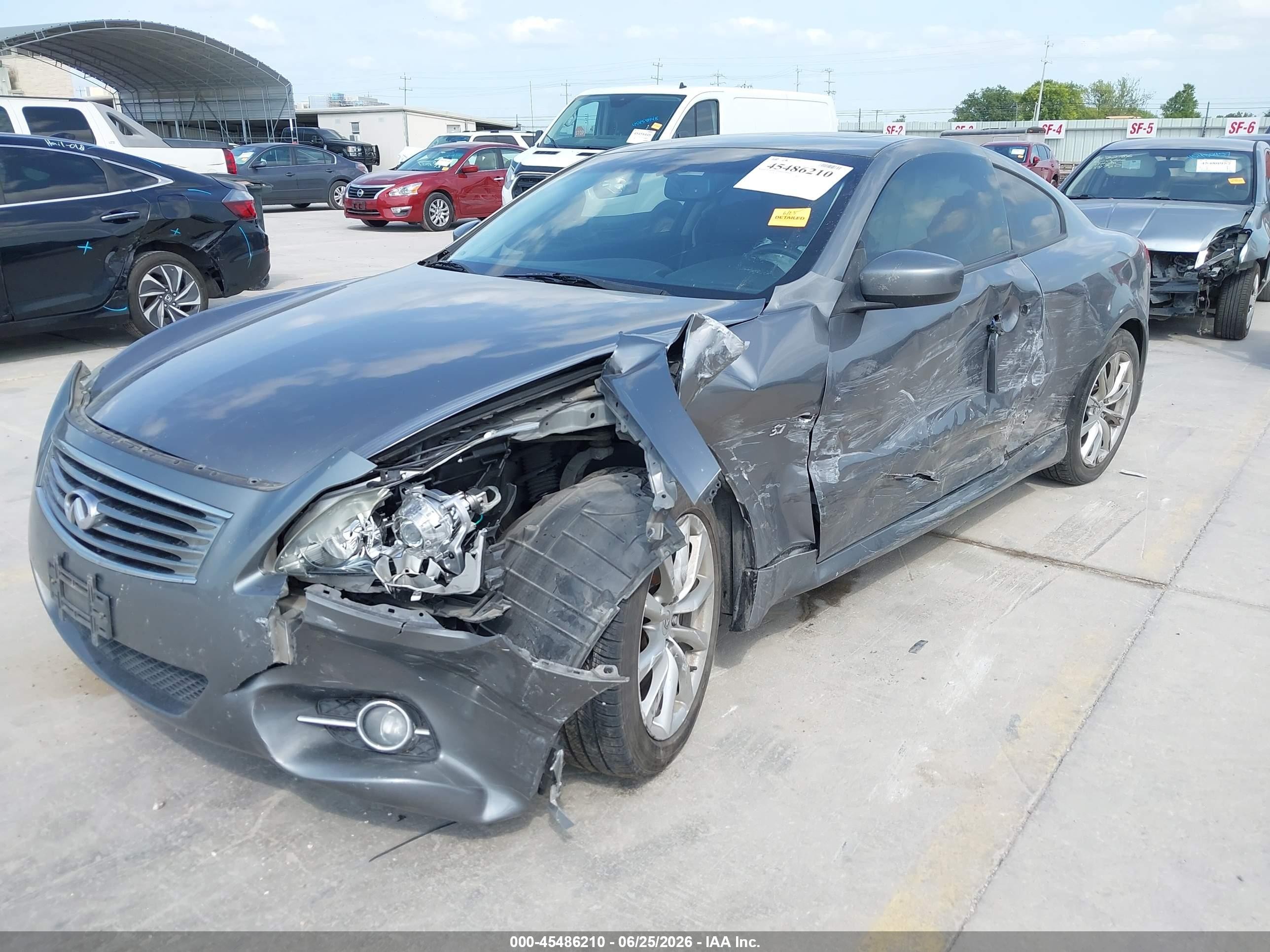 2014 Infiniti Q60   Gray vin: JN1CV6EL2EM132068