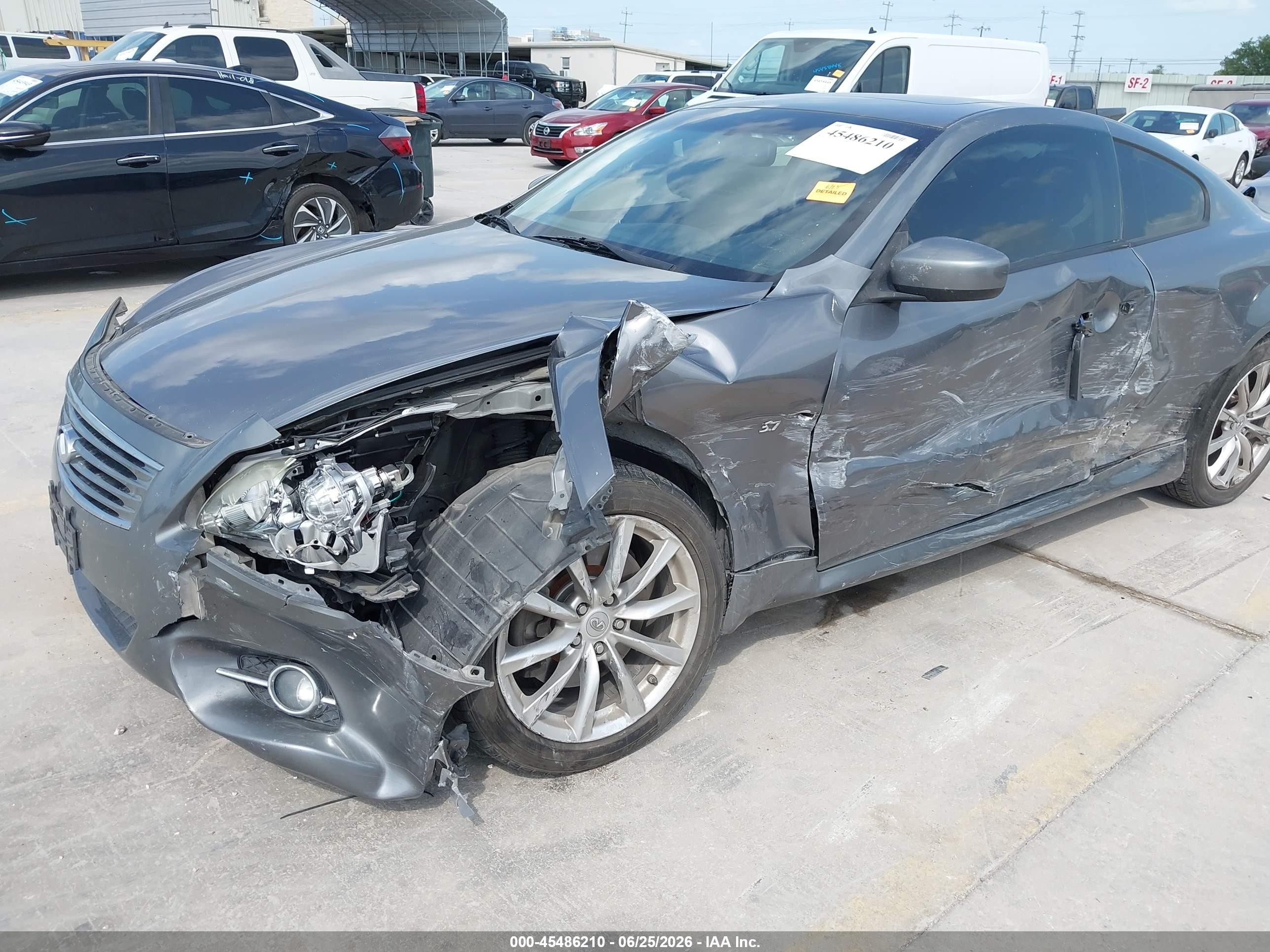 2014 Infiniti Q60   Gray vin: JN1CV6EL2EM132068