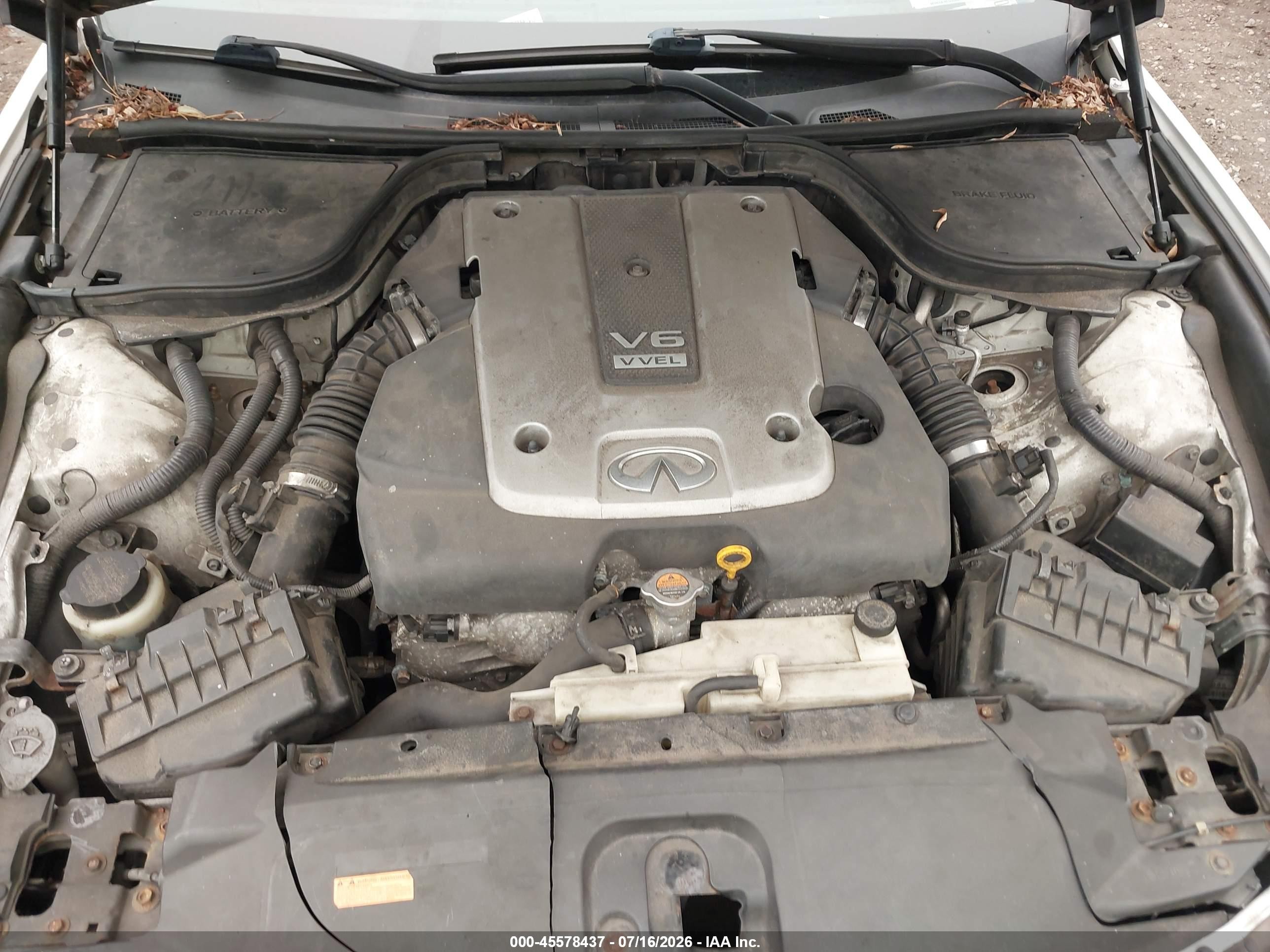 2013 Infiniti G37x White vin: JN1CV6EL3DM981429
