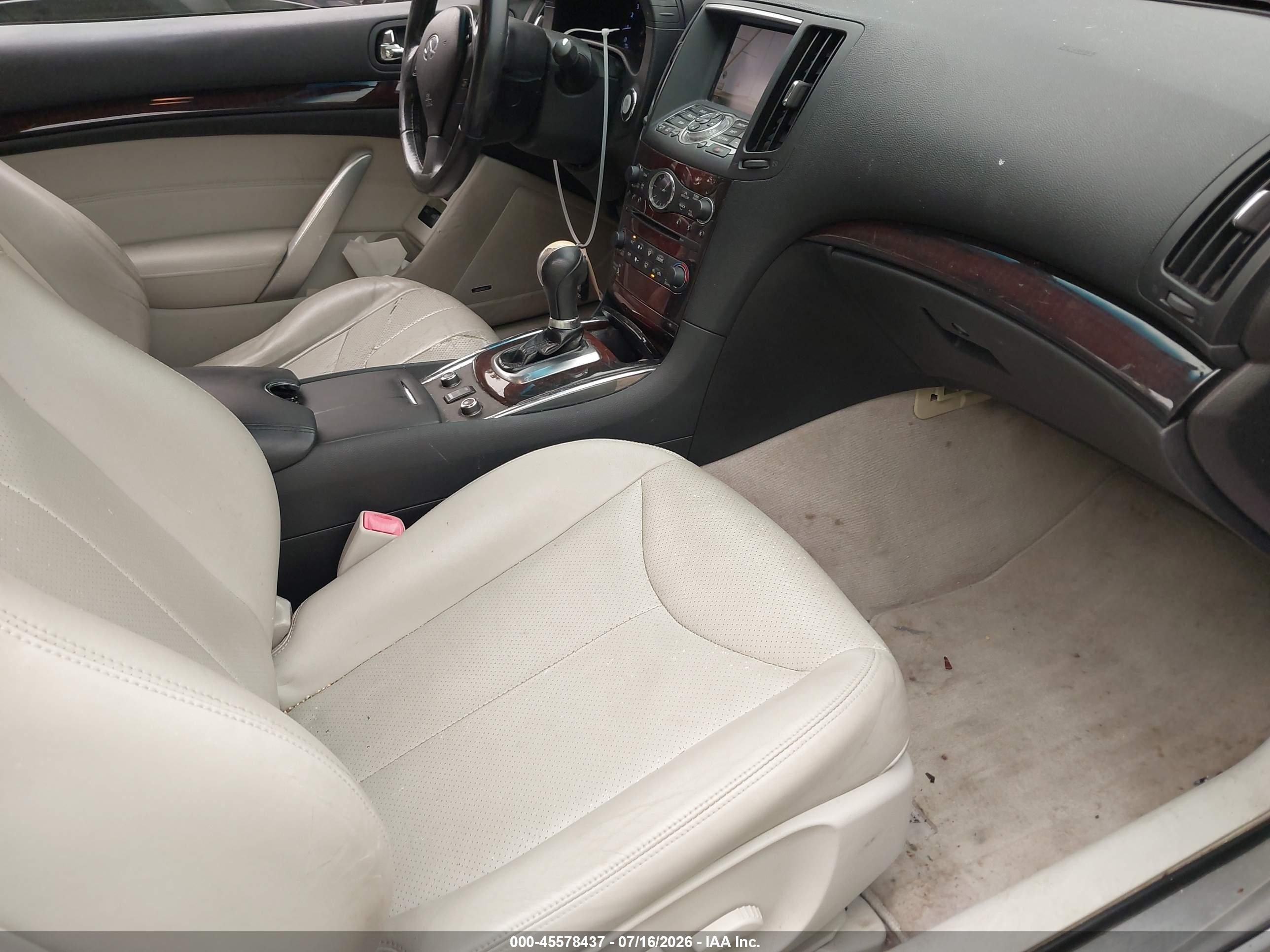 2013 Infiniti G37x White vin: JN1CV6EL3DM981429