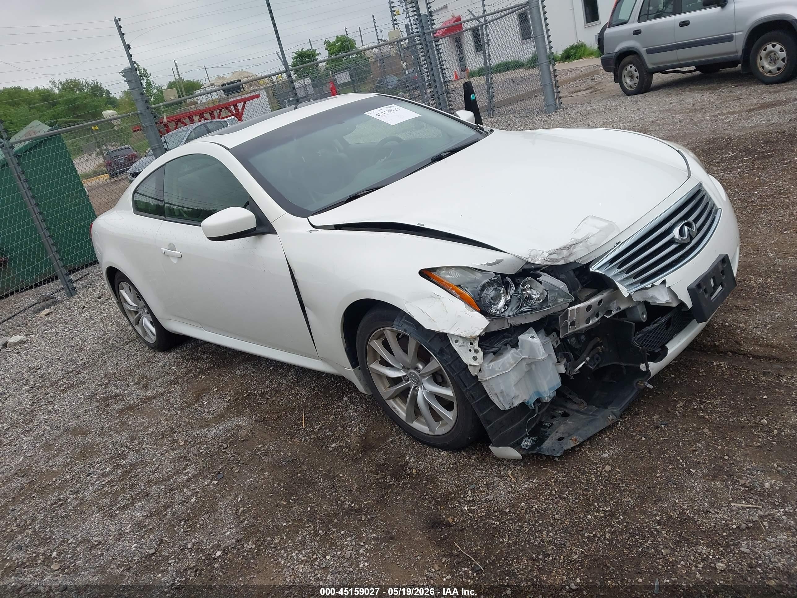 2012 Infiniti G37x   White vin: JN1CV6EL4CM471542