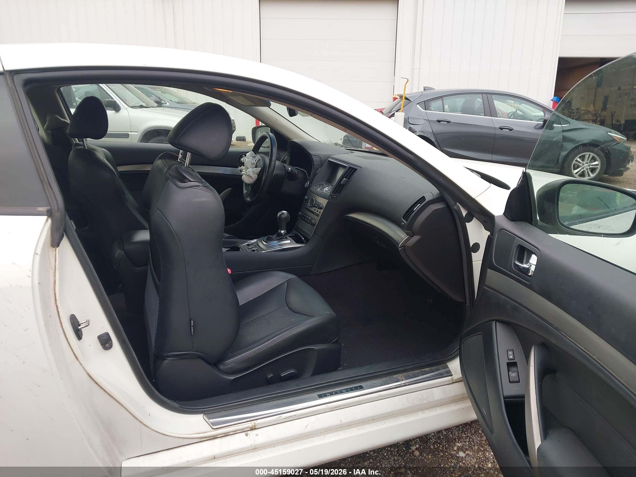 2012 Infiniti G37x   White vin: JN1CV6EL4CM471542