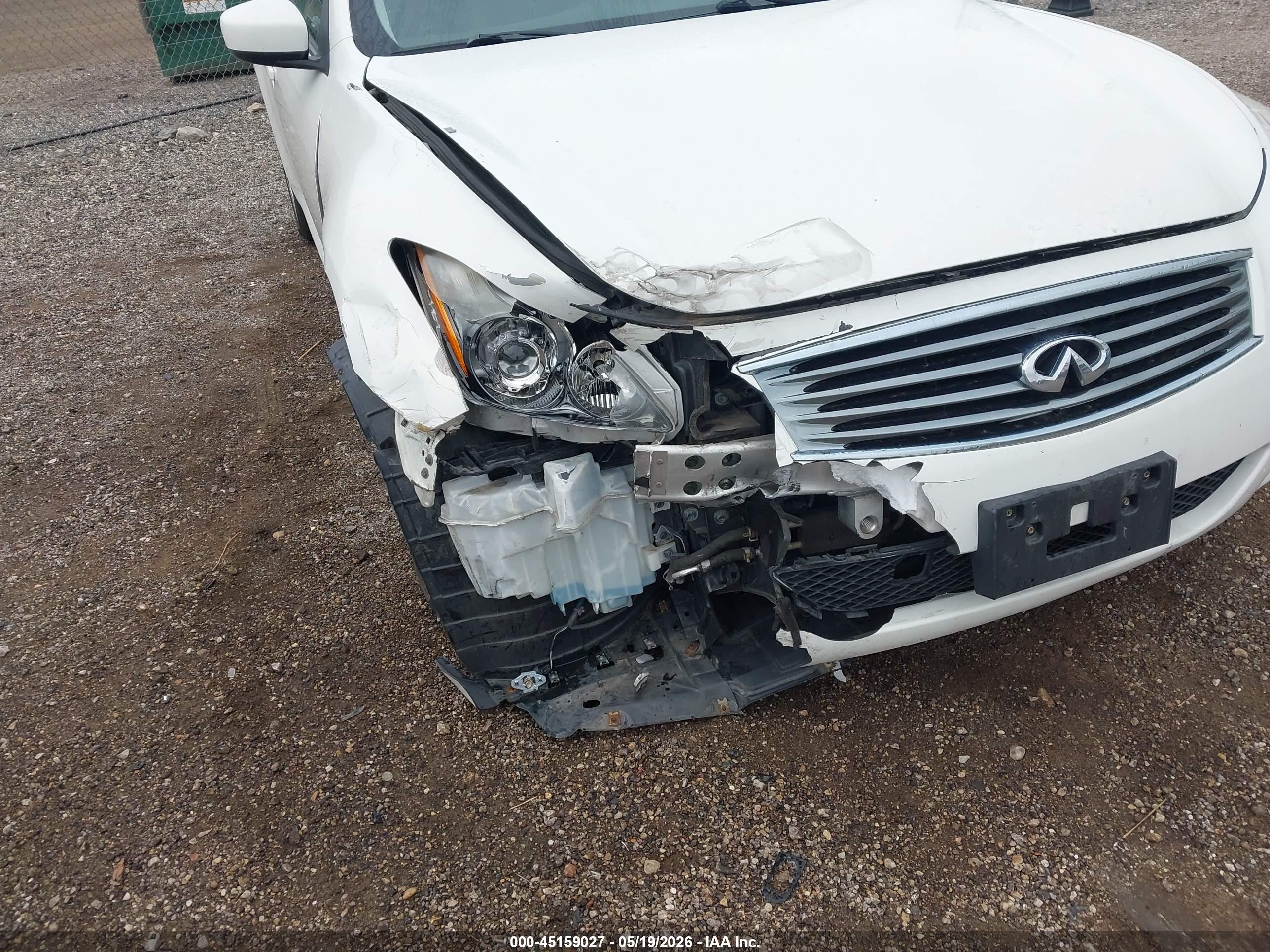 2012 Infiniti G37x   White vin: JN1CV6EL4CM471542