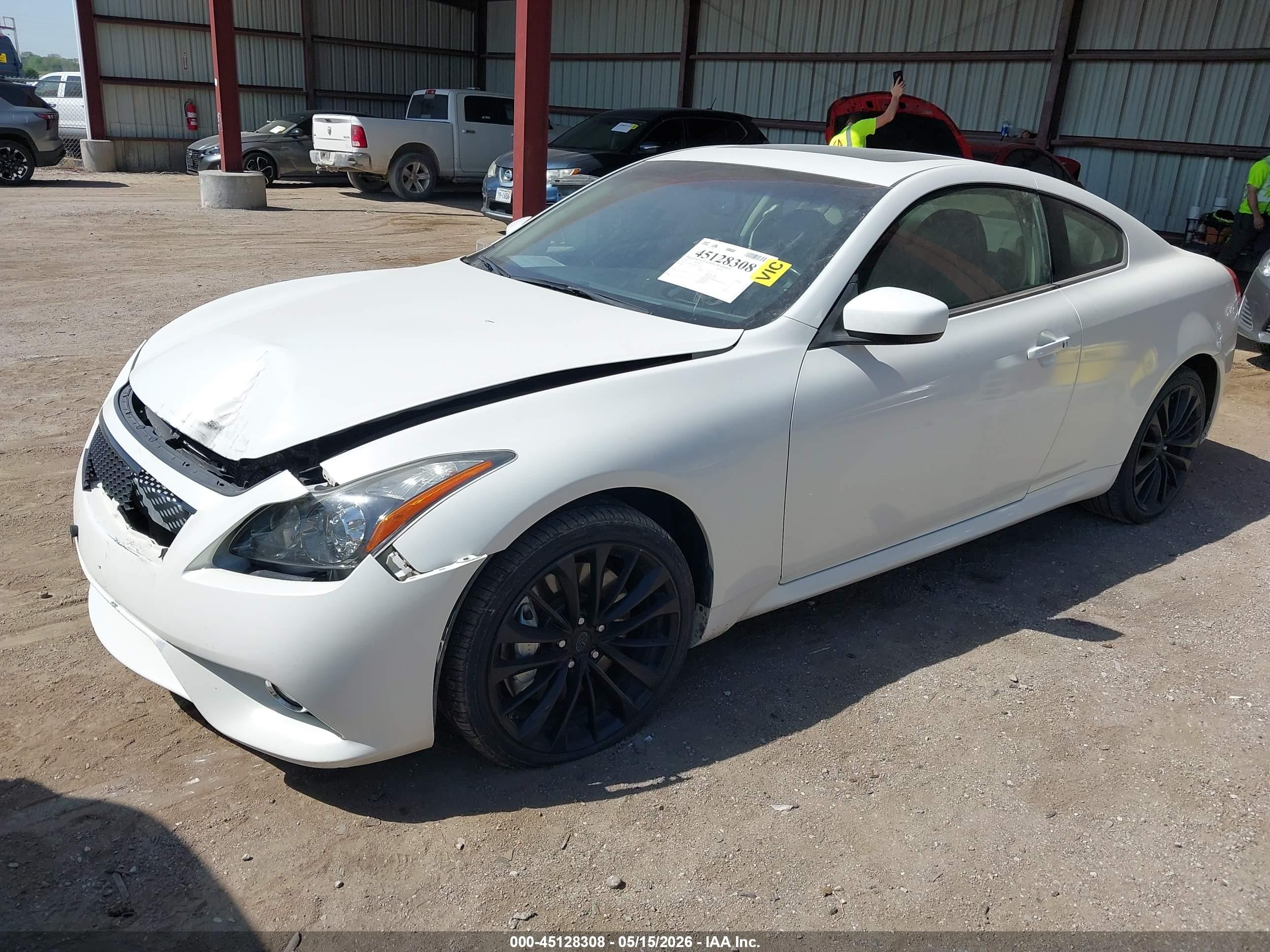 2012 Infiniti G37x   White vin: JN1CV6EL4CM473310