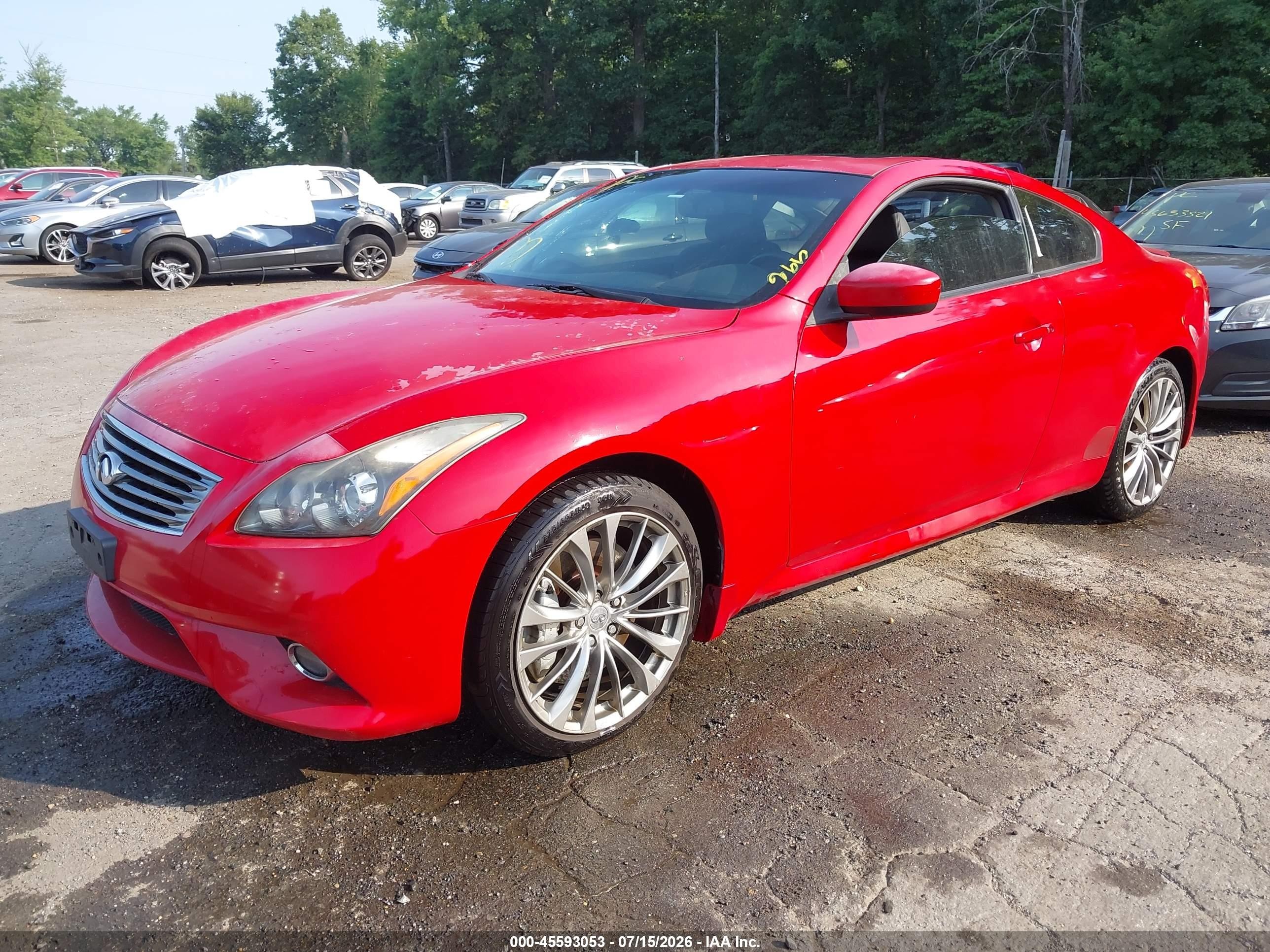 2013 Infiniti G37x   Red vin: JN1CV6EL4DM950206