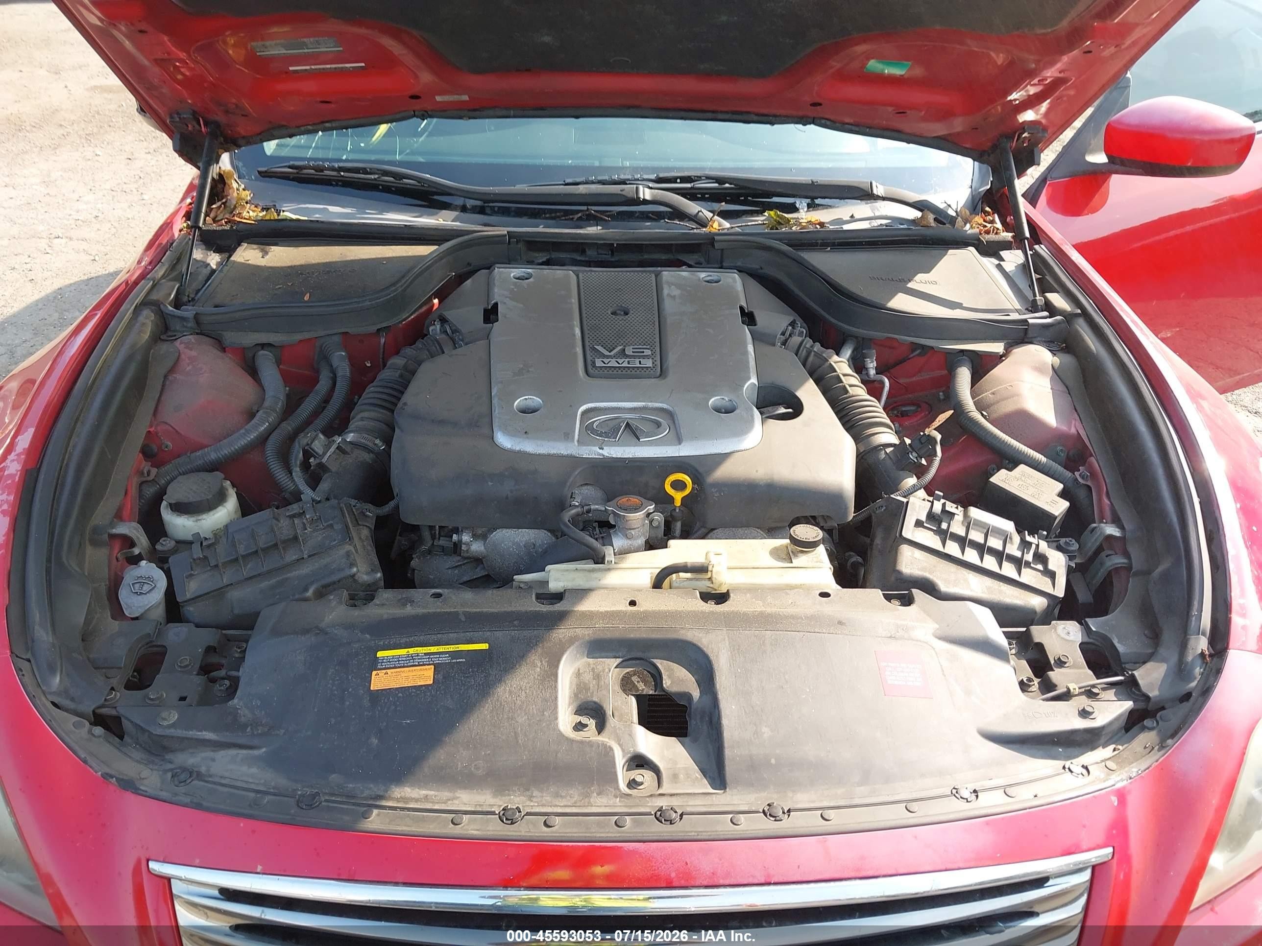 2013 Infiniti G37x   Red vin: JN1CV6EL4DM950206