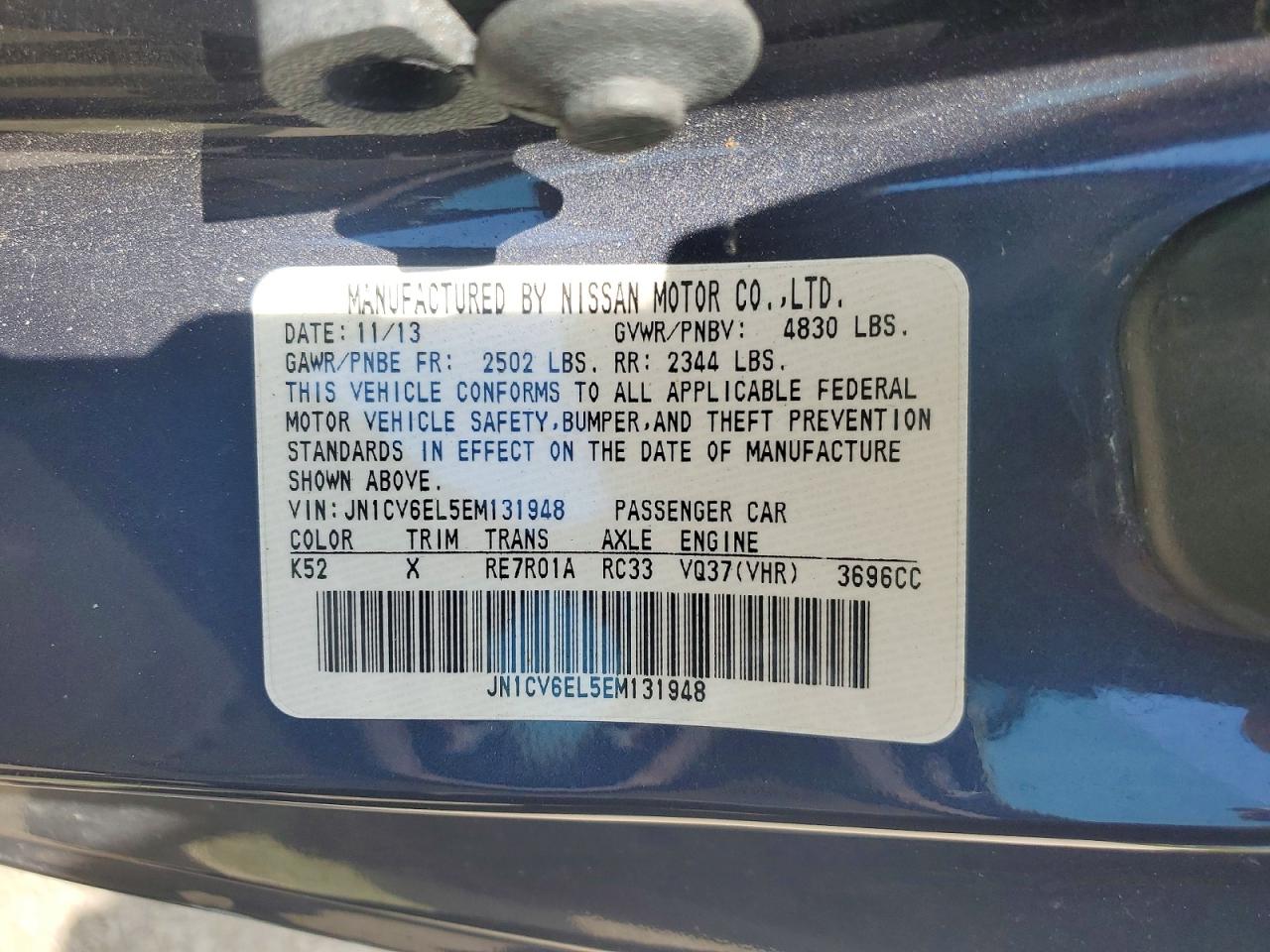 2014 Infiniti Q60 Coupe Base Gray vin: JN1CV6EL5EM131948