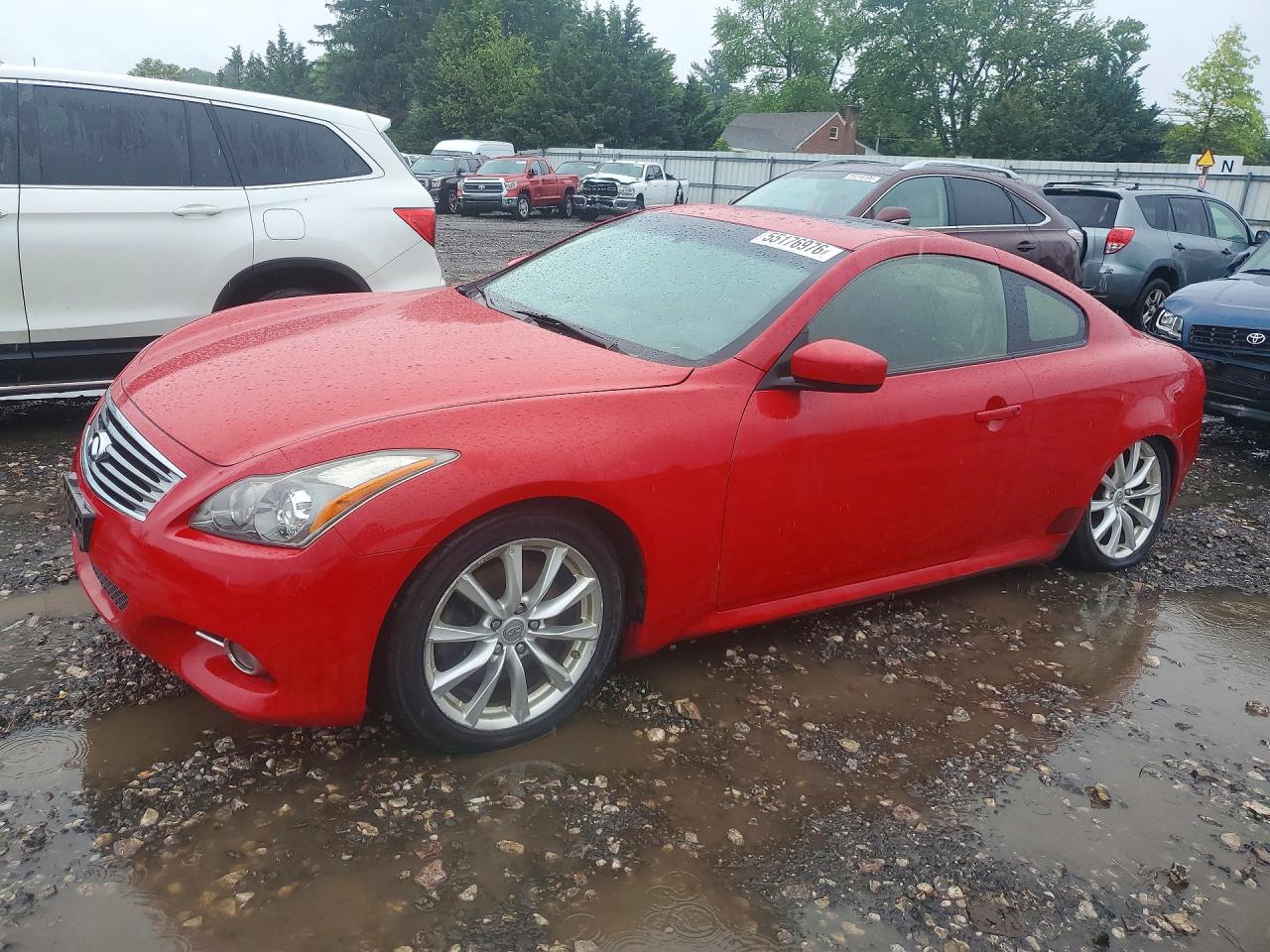 2013 Infiniti G37 Coupe X Red vin: JN1CV6EL6DM980078