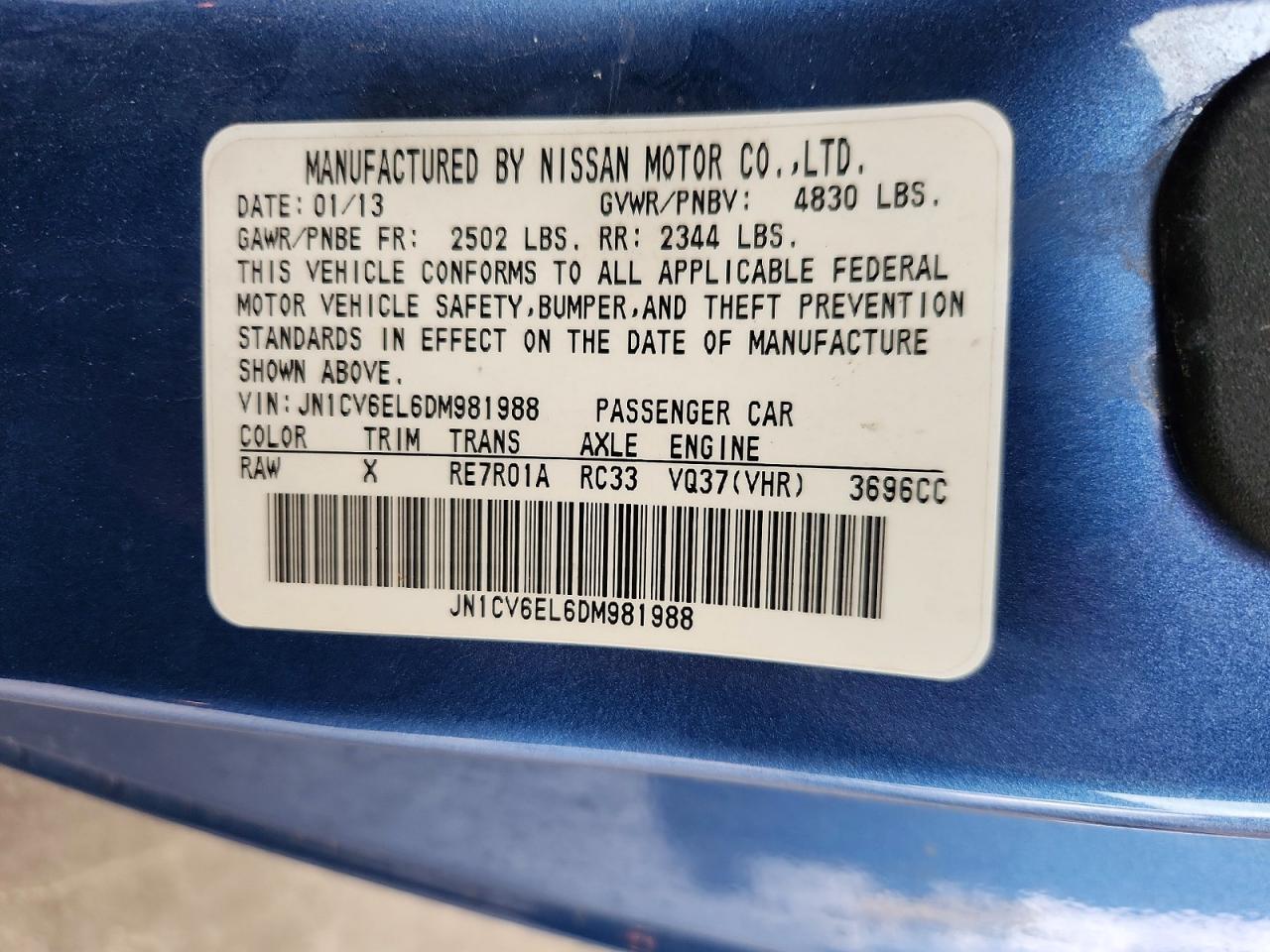 2013 Infiniti G37 Coupe X Синий vin: JN1CV6EL6DM981988