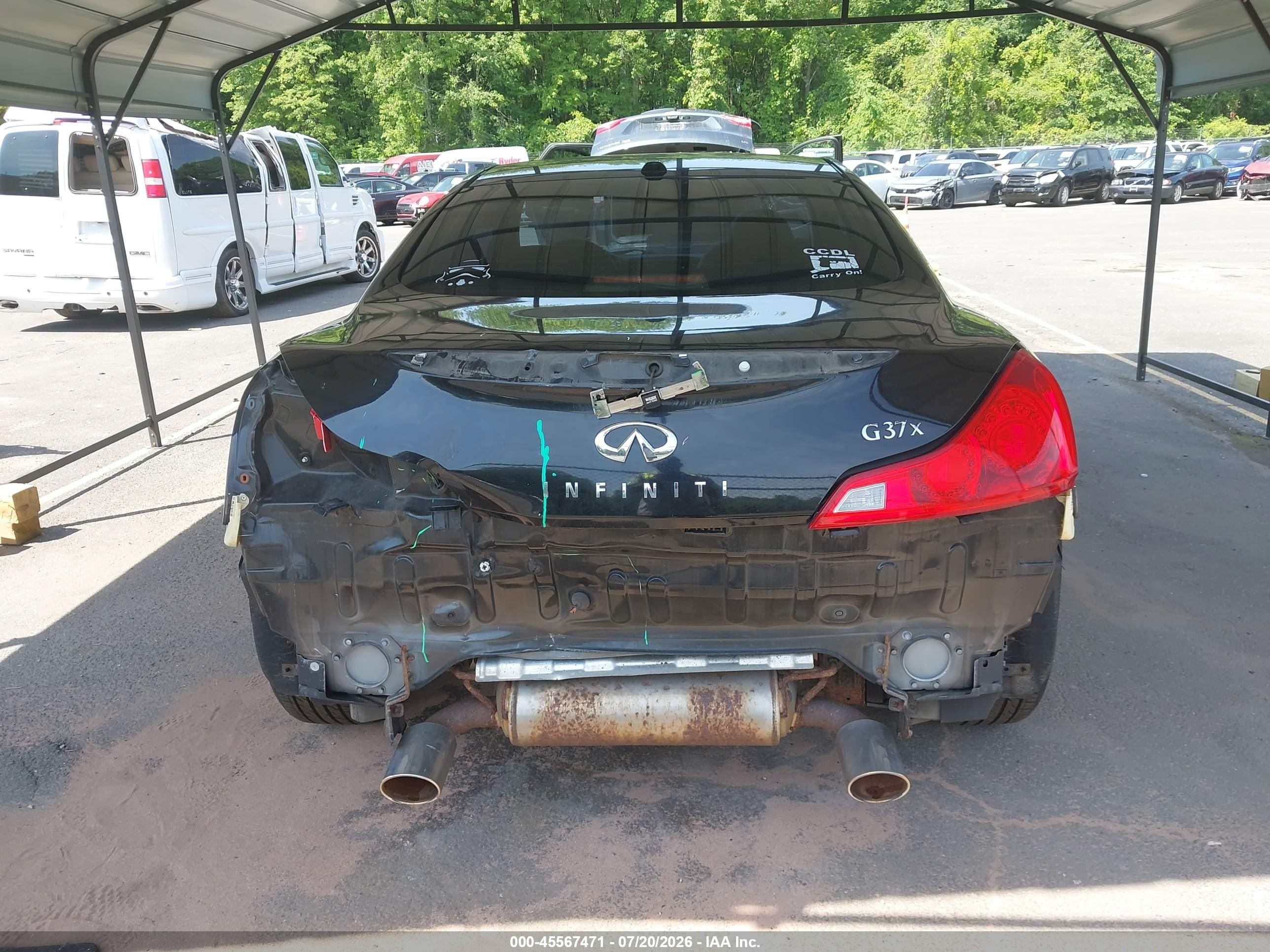 2010 Infiniti G37x   Черный vin: JN1CV6EL7AM151466