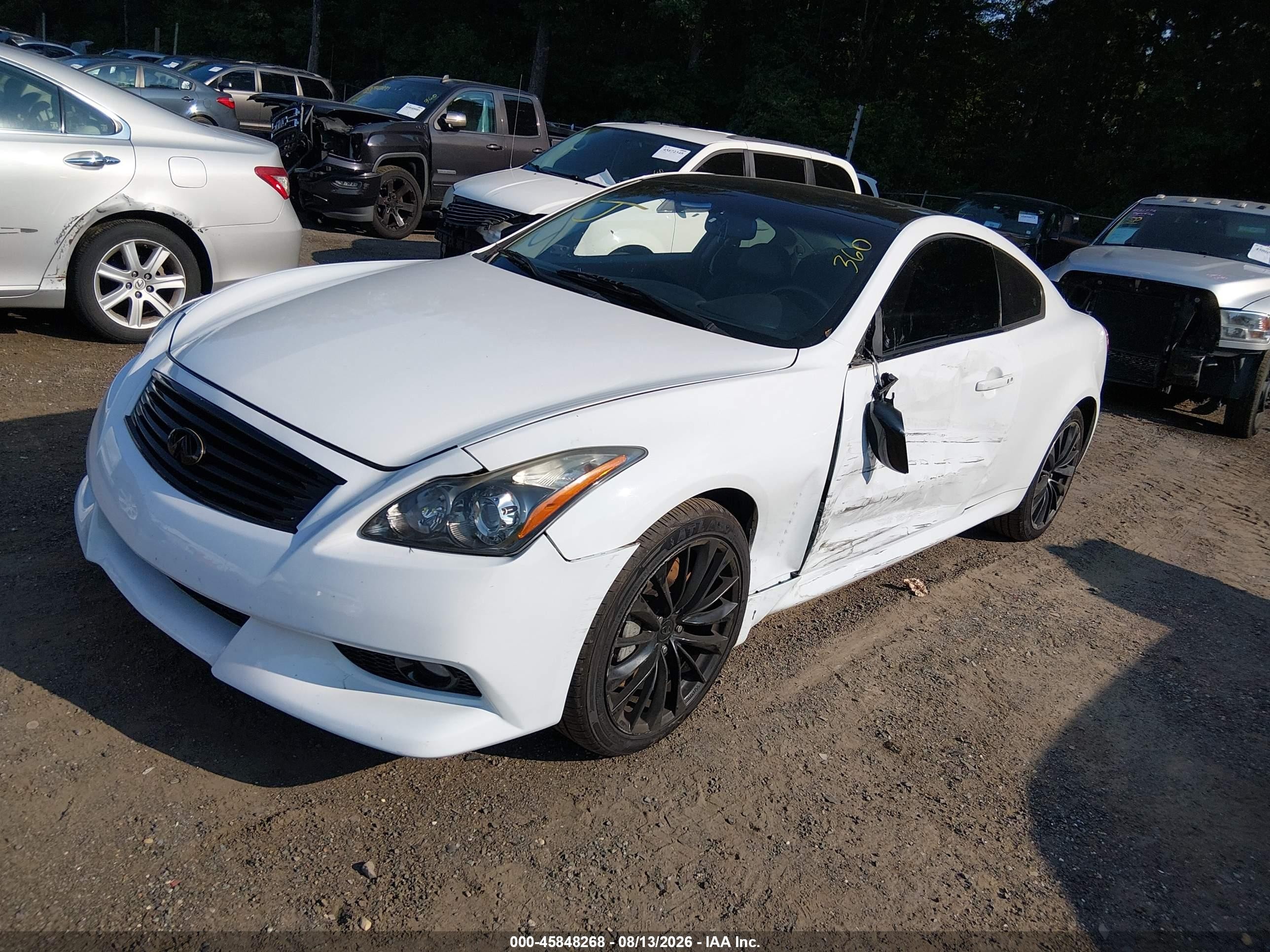 2012 Infiniti G37x   White vin: JN1CV6EL7CM471972