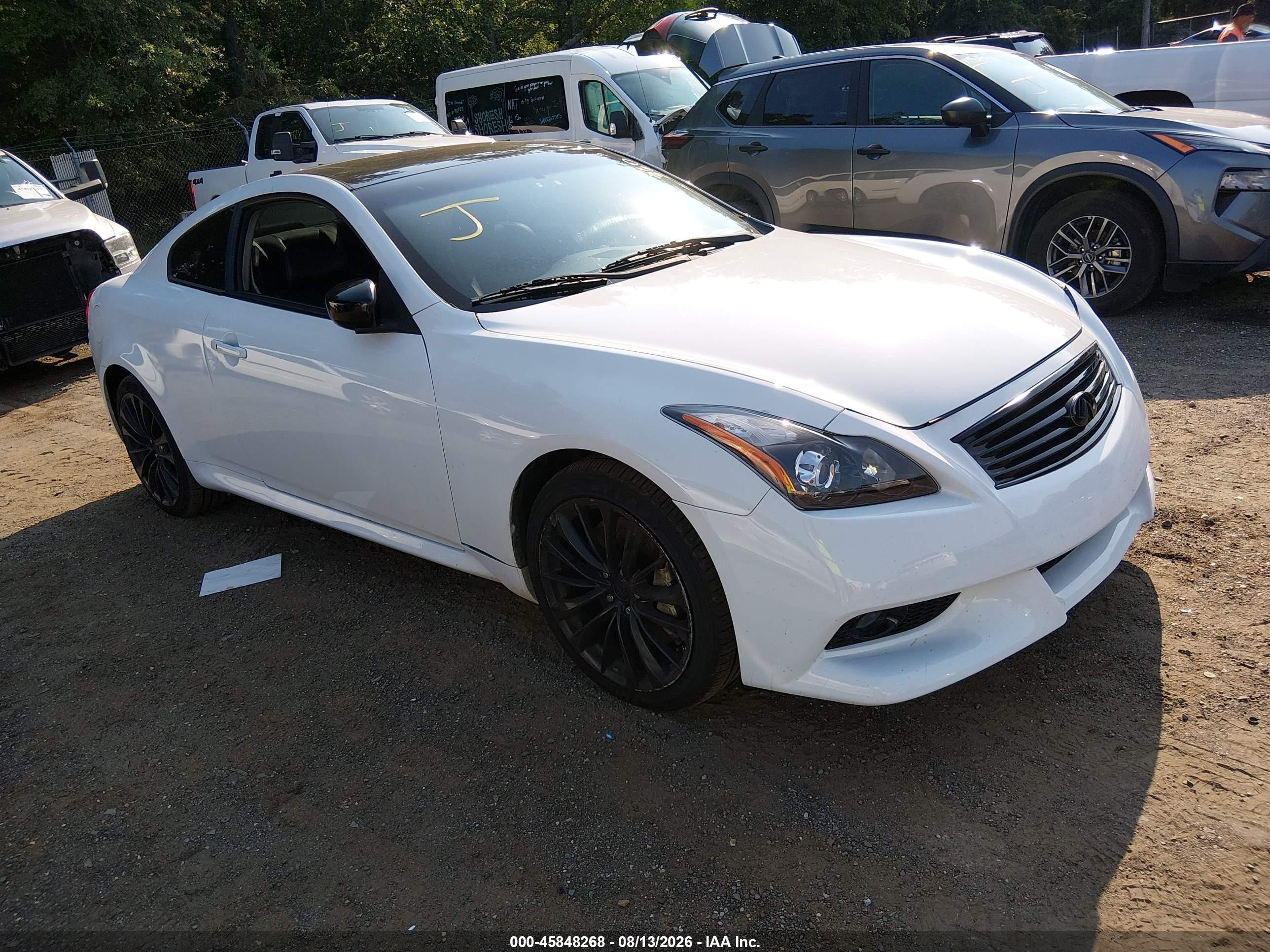 2012 Infiniti G37x   White vin: JN1CV6EL7CM471972