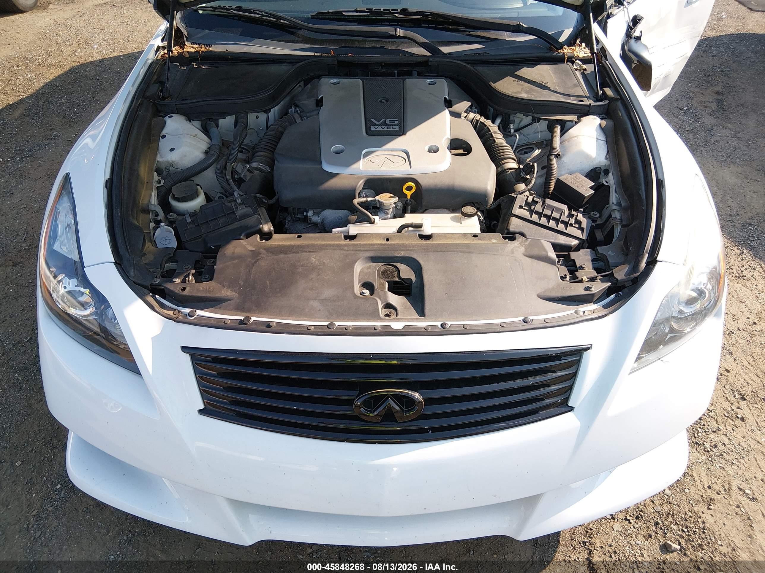 2012 Infiniti G37x   White vin: JN1CV6EL7CM471972
