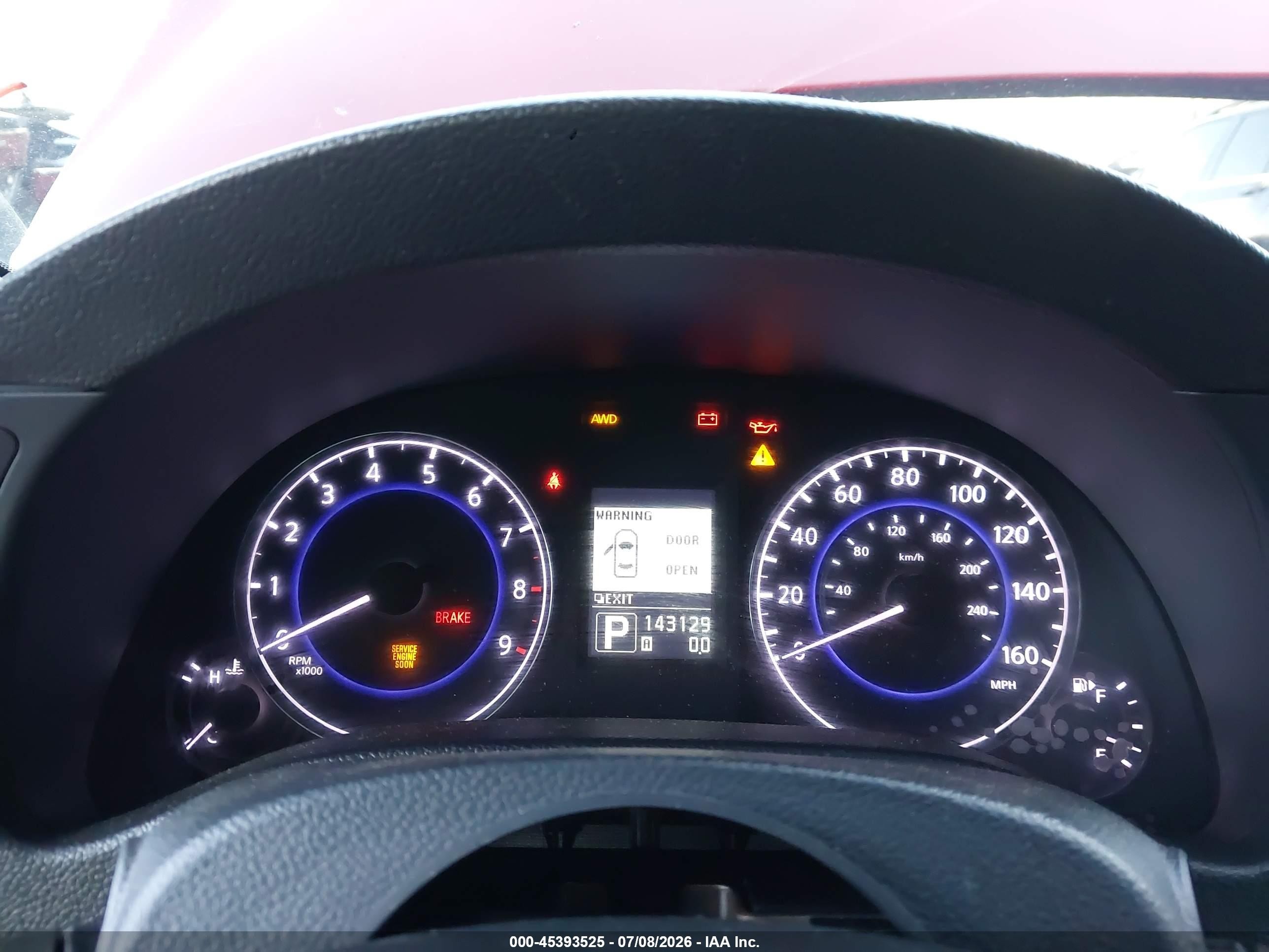 2012 Infiniti G37x   Red vin: JN1CV6EL7CM473186