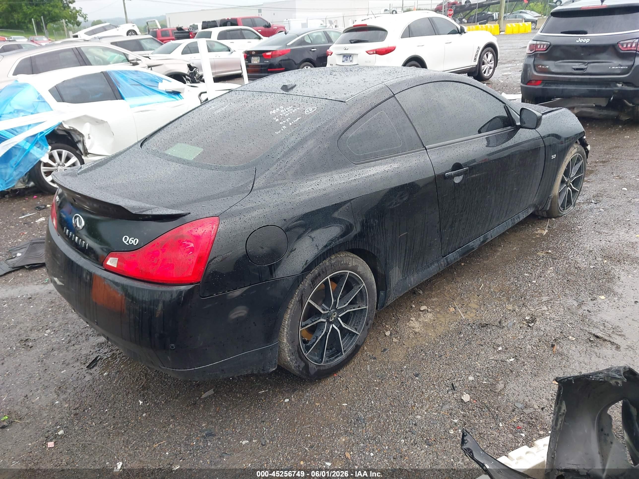 2014 Infiniti Q60   Черный vin: JN1CV6EL7EM132356