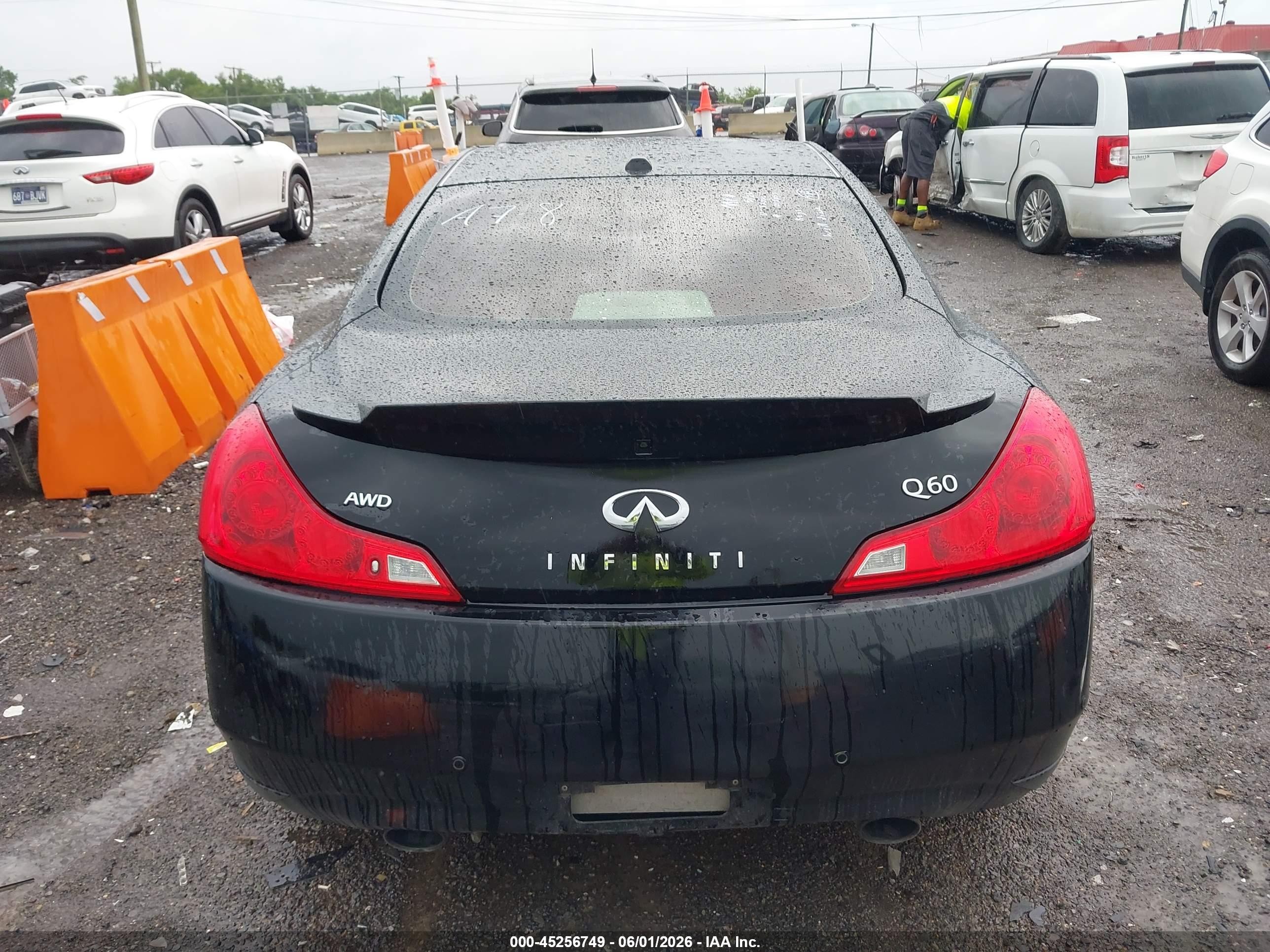 2014 Infiniti Q60   Черный vin: JN1CV6EL7EM132356