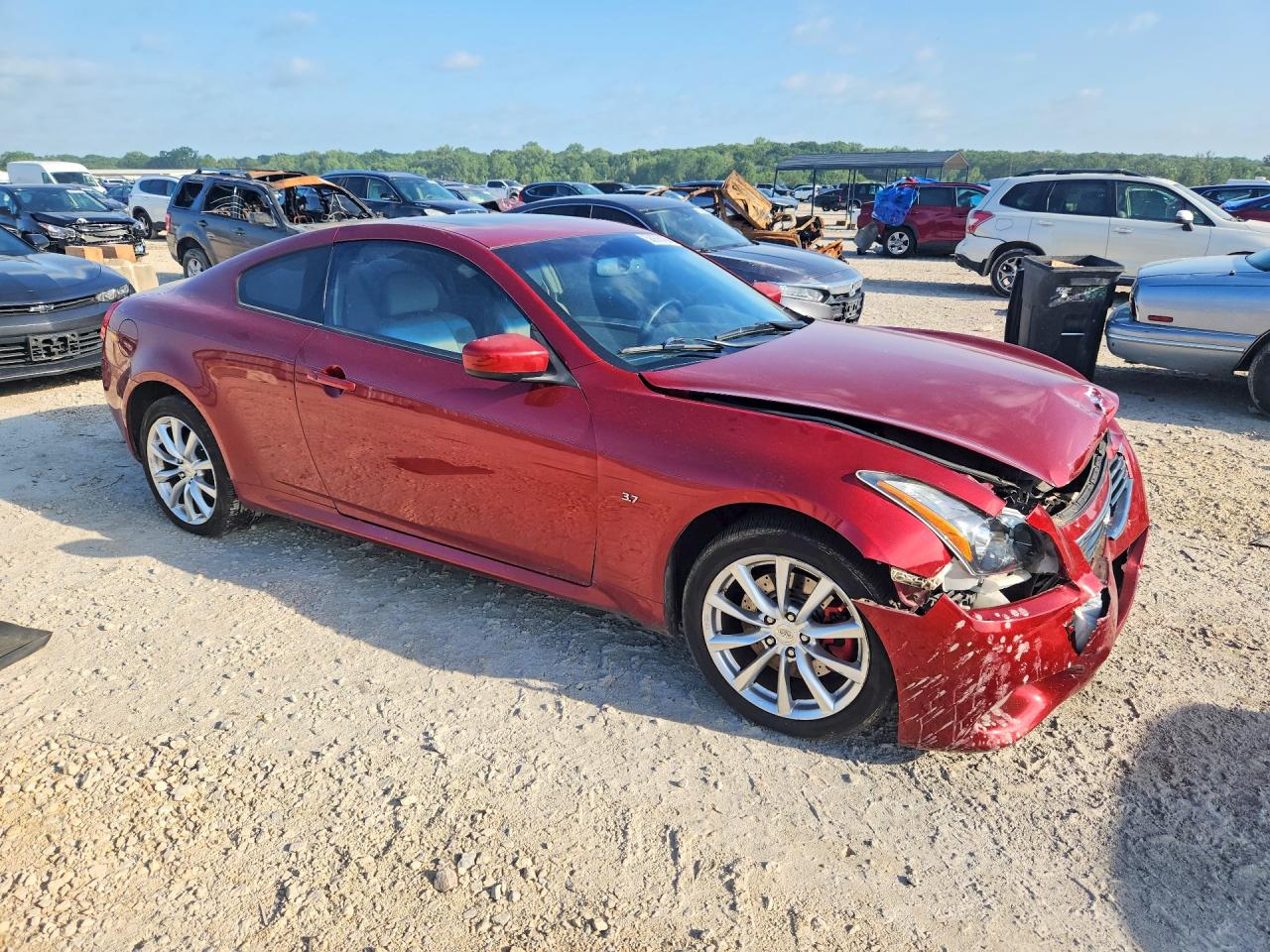 2014 Infiniti Q60 Coupe Base Red vin: JN1CV6EL8EM130499