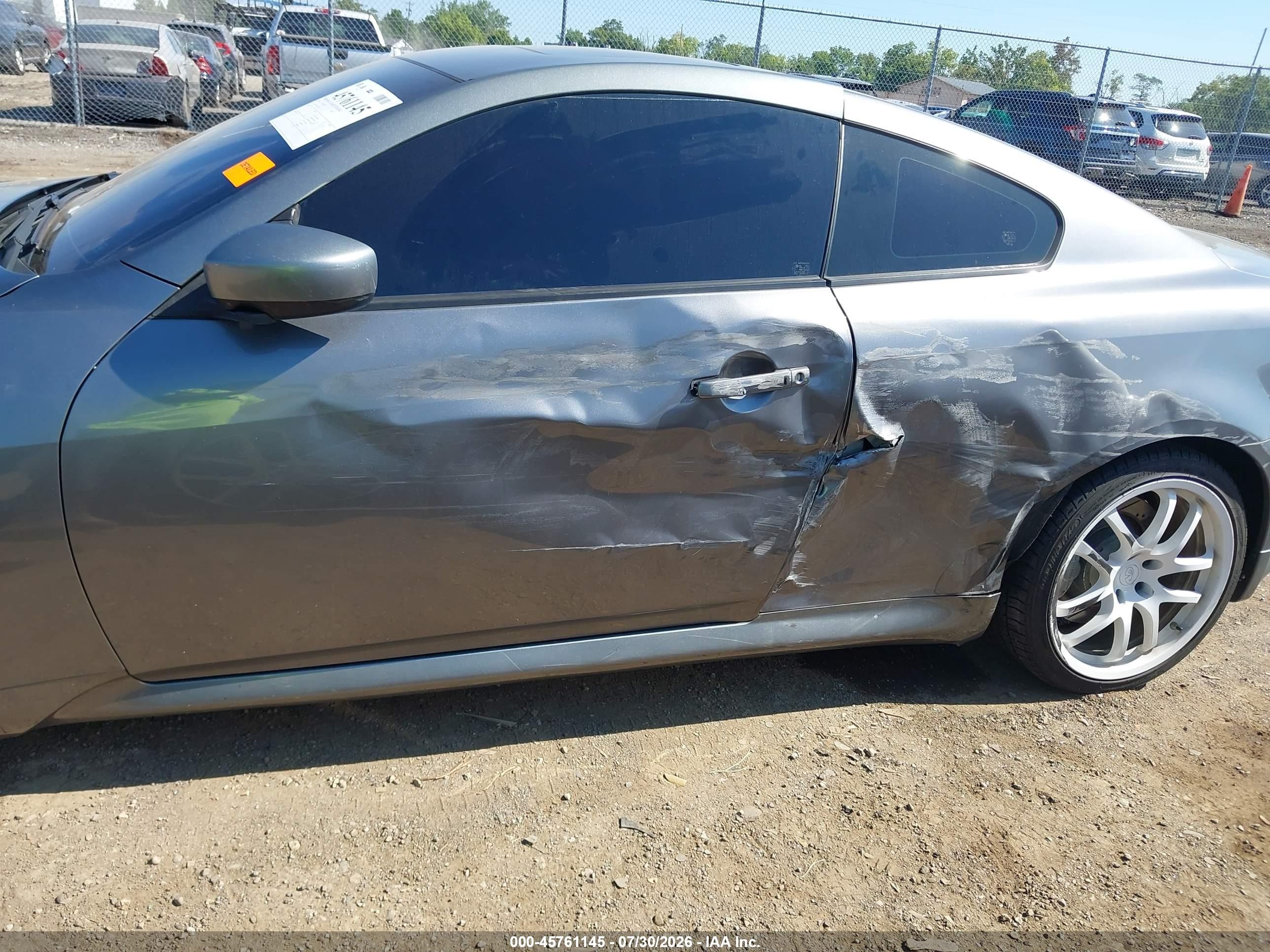 2014 Infiniti Q60   Gray vin: JN1CV6EL8EM132172