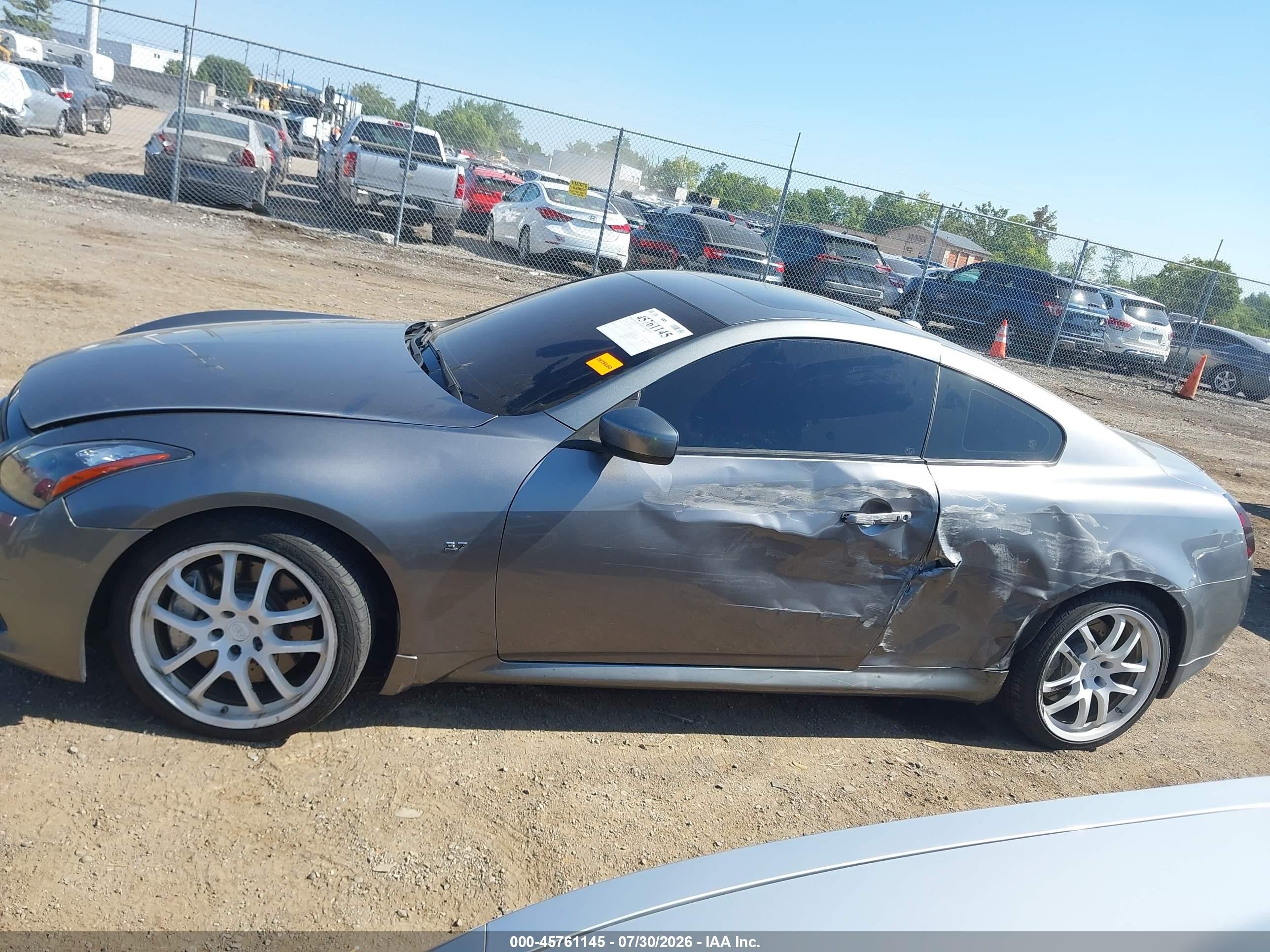 2014 Infiniti Q60   Gray vin: JN1CV6EL8EM132172