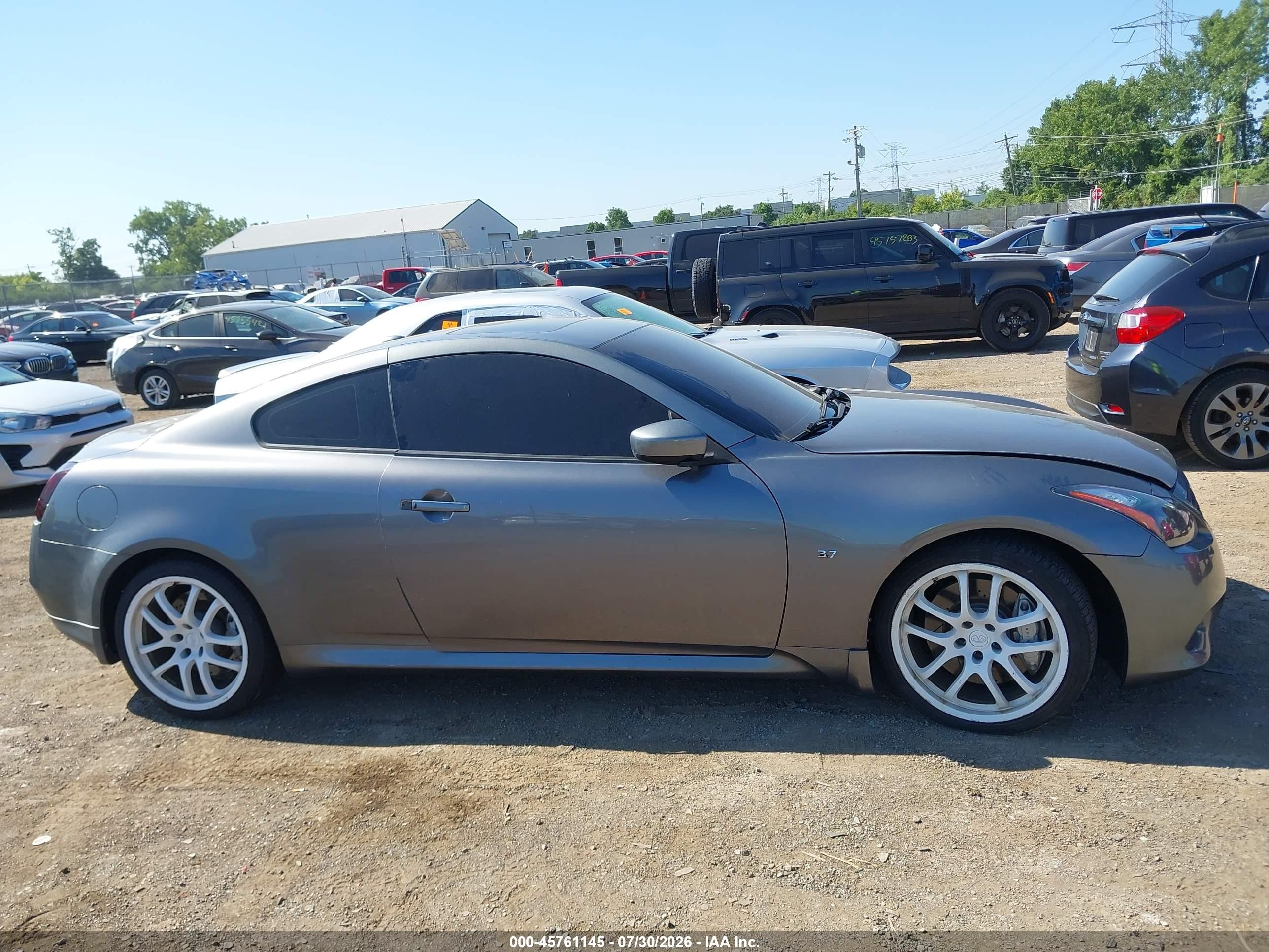 2014 Infiniti Q60   Gray vin: JN1CV6EL8EM132172