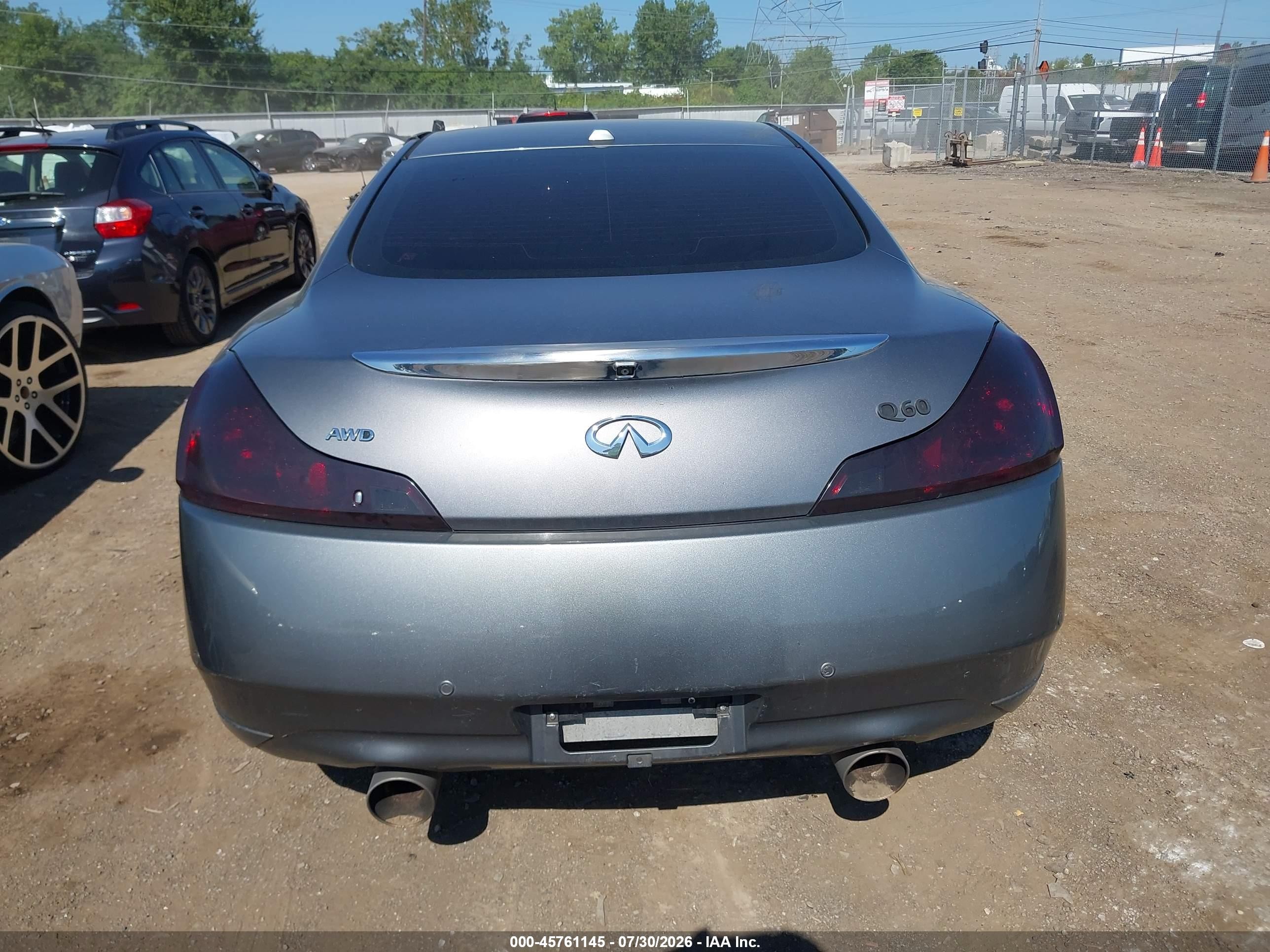 2014 Infiniti Q60   Gray vin: JN1CV6EL8EM132172