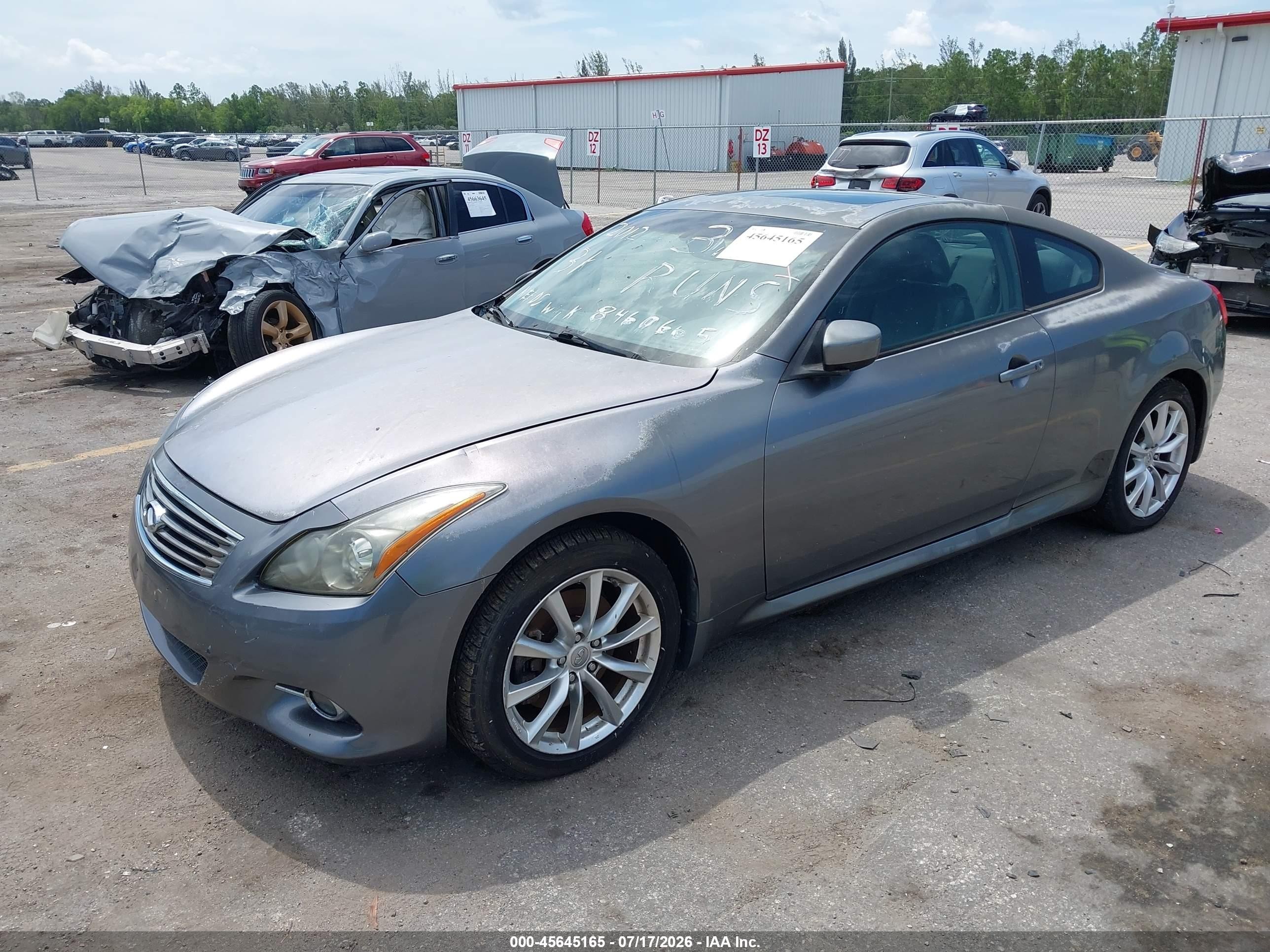 2012 Infiniti G37x   Серый vin: JN1CV6EL9CM471973