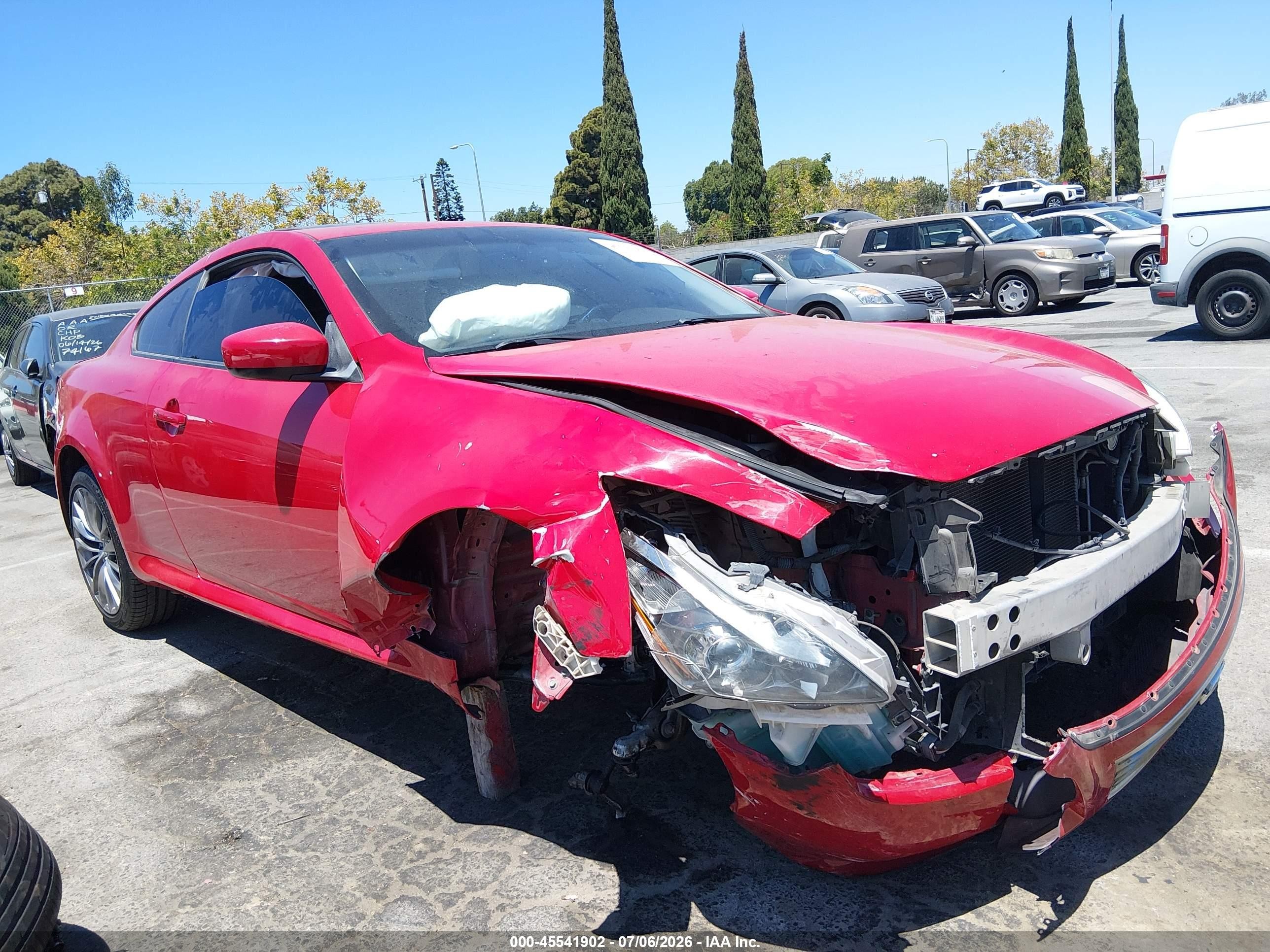 2013 Infiniti G37x   Red vin: JN1CV6EL9DM983041
