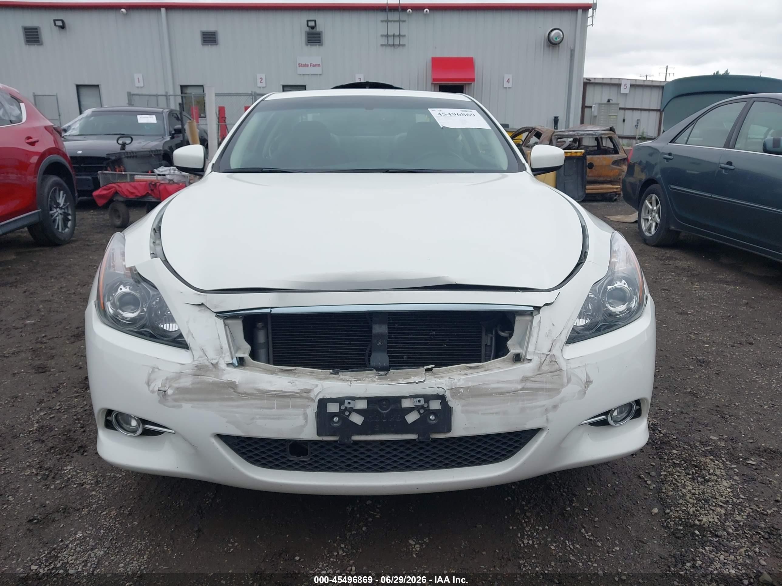 2012 Infiniti G37x White vin: JN1CV6ELXCM472288