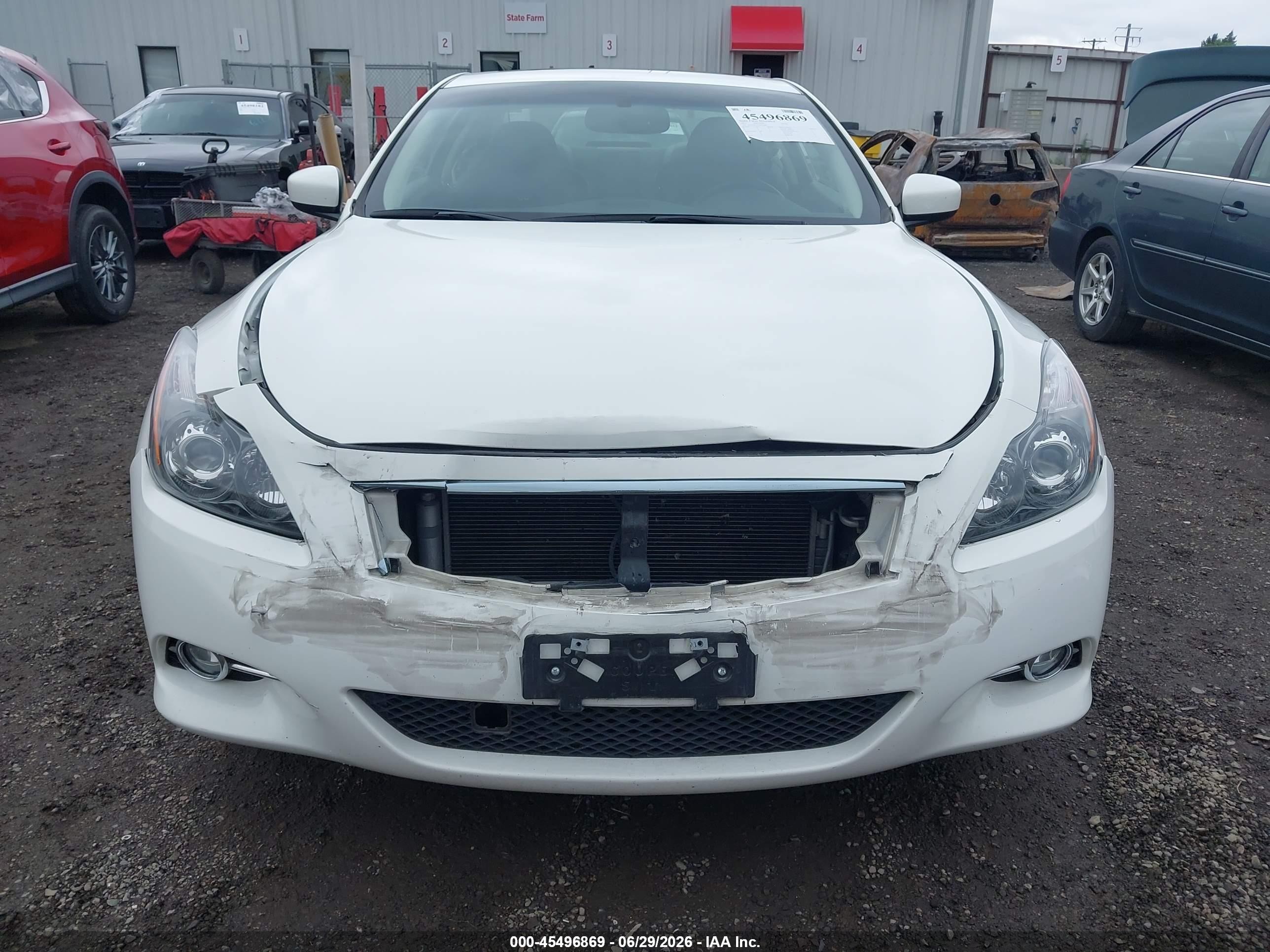 2012 Infiniti G37x White vin: JN1CV6ELXCM472288