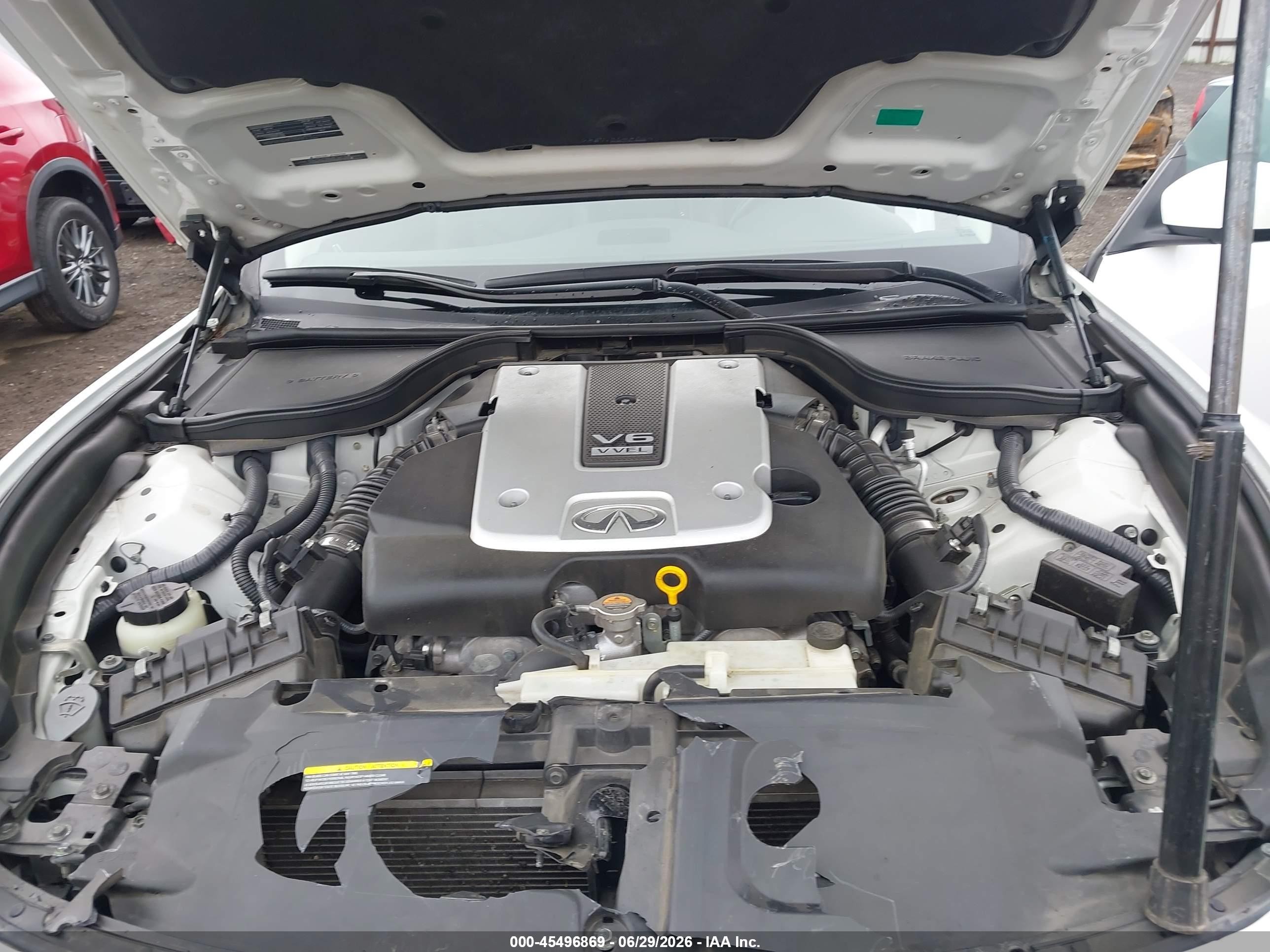 2012 Infiniti G37x White vin: JN1CV6ELXCM472288