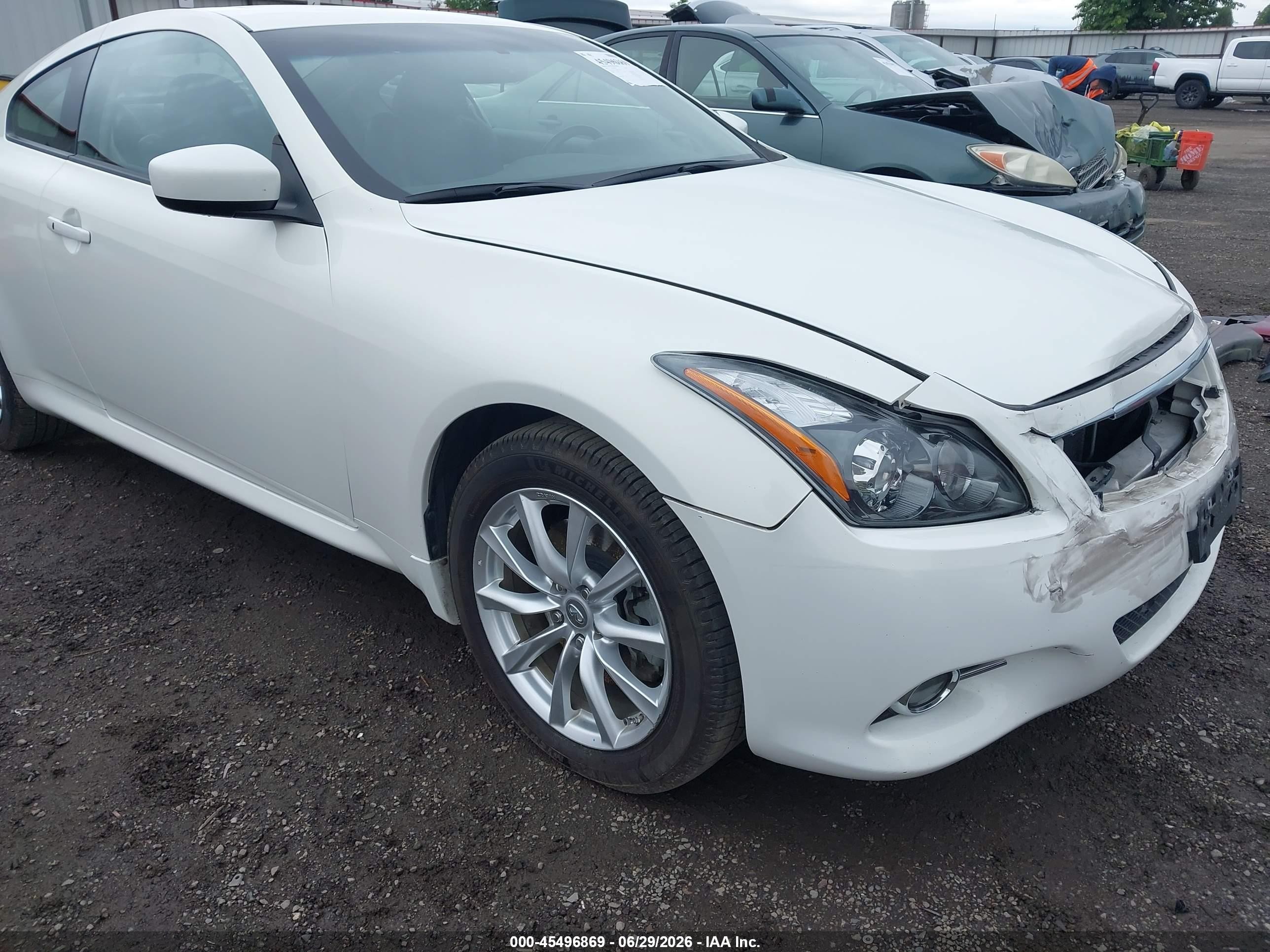 2012 Infiniti G37x White vin: JN1CV6ELXCM472288