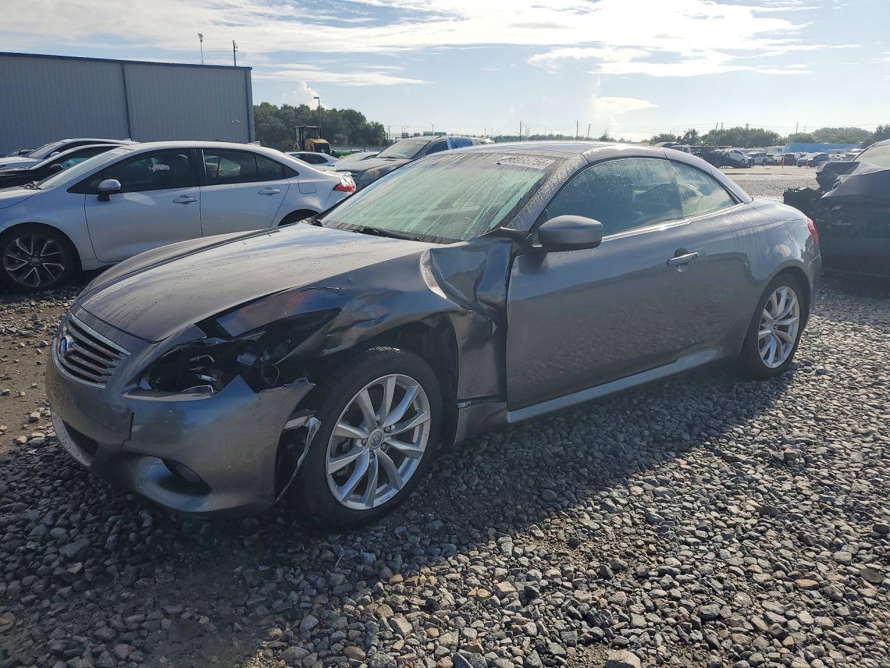 2014 Infiniti Q60 Convertible Base Gray vin: JN1CV6FE2EM901278