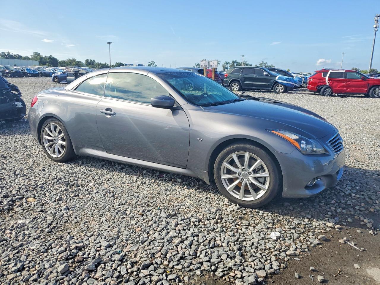 2014 Infiniti Q60 Convertible Base Gray vin: JN1CV6FE2EM901278
