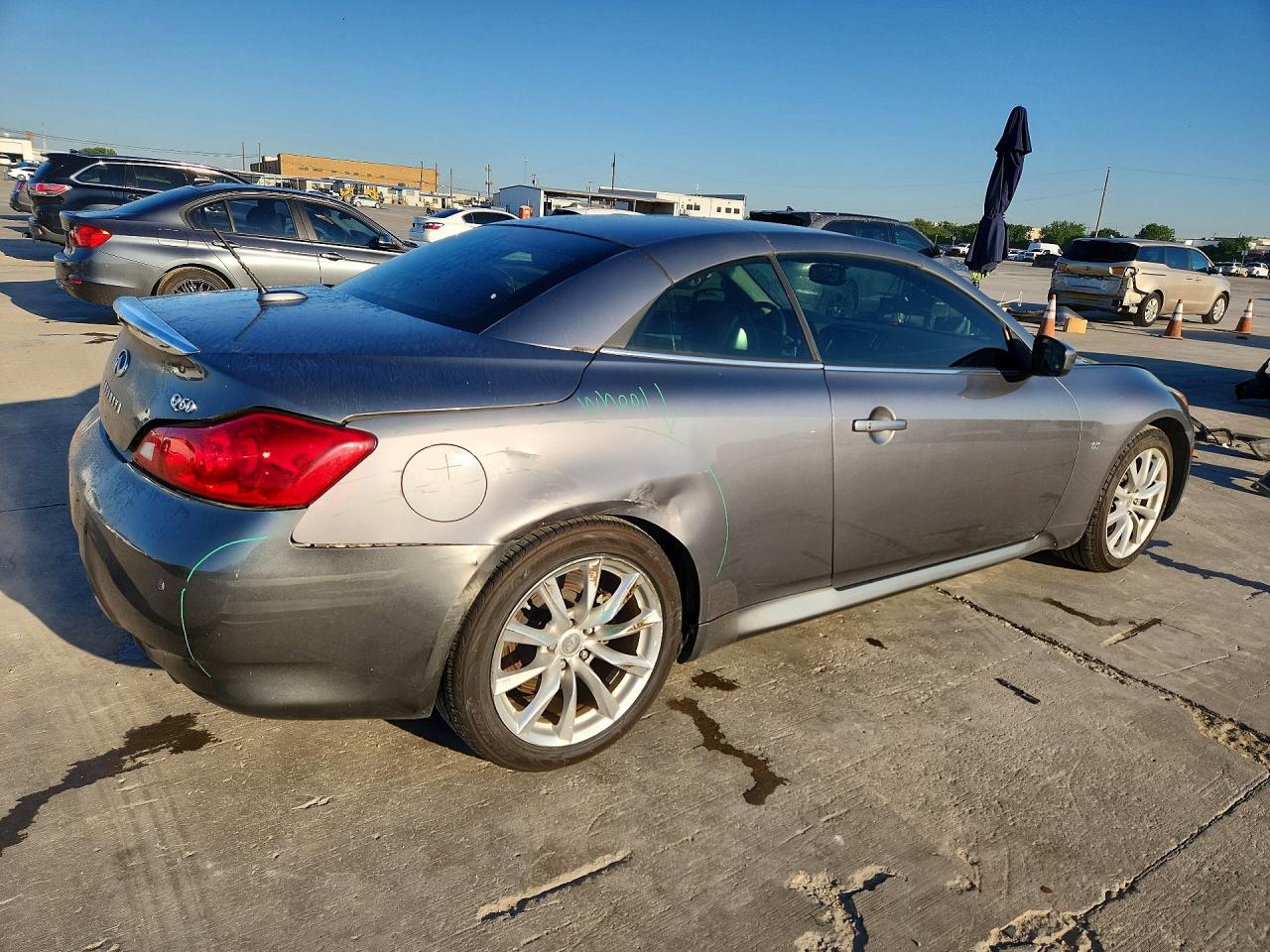 2014 Infiniti Q60 Convertible Base Gray vin: JN1CV6FE2EM901703