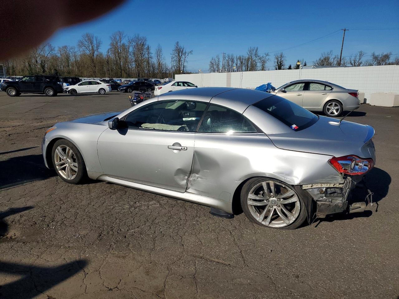 2010 Infiniti G37 Convertible Base Silver vin: JN1CV6FE3AM350174