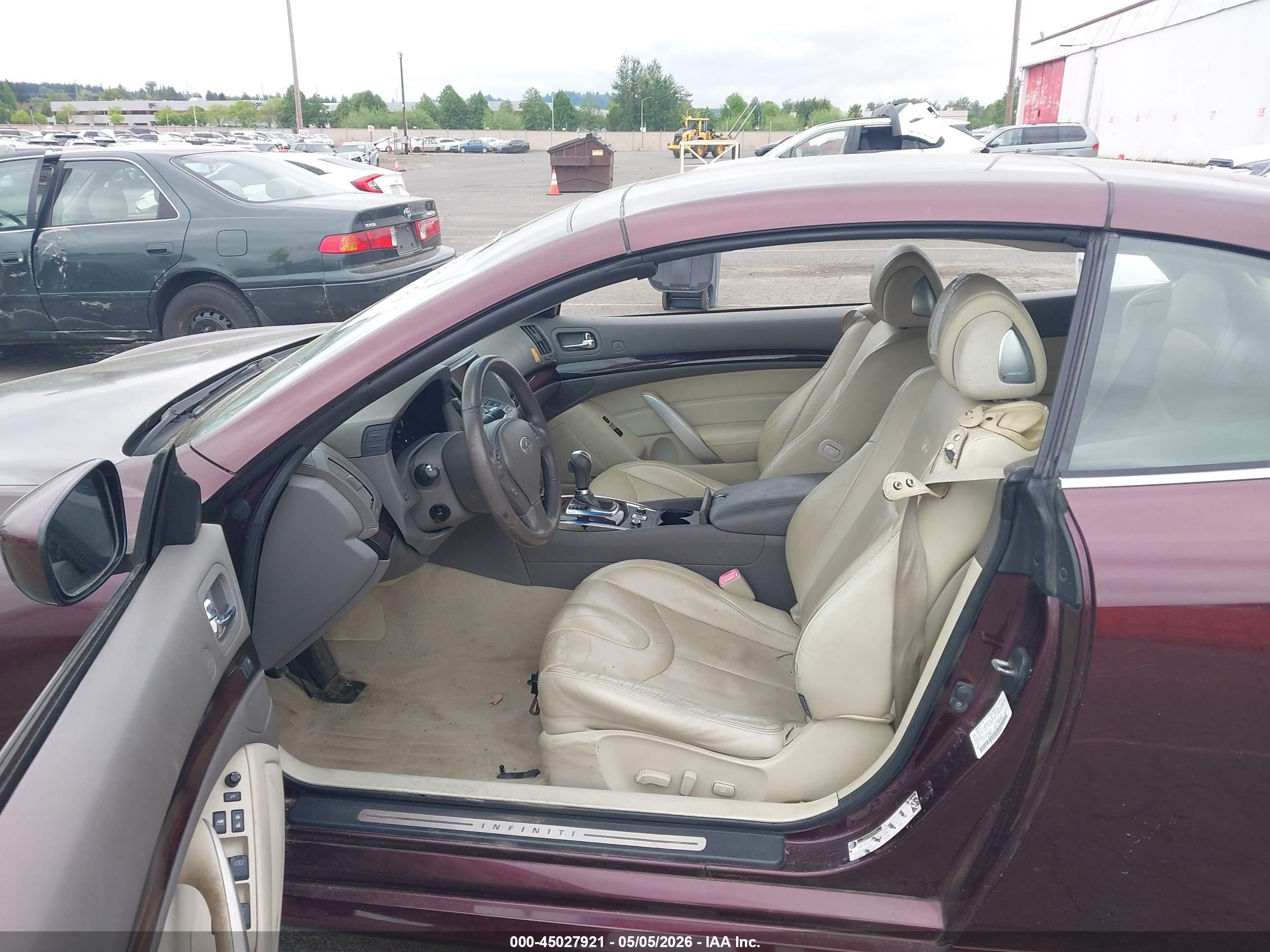 2010 Infiniti G37   Темно-бордовый vin: JN1CV6FE3AM351888
