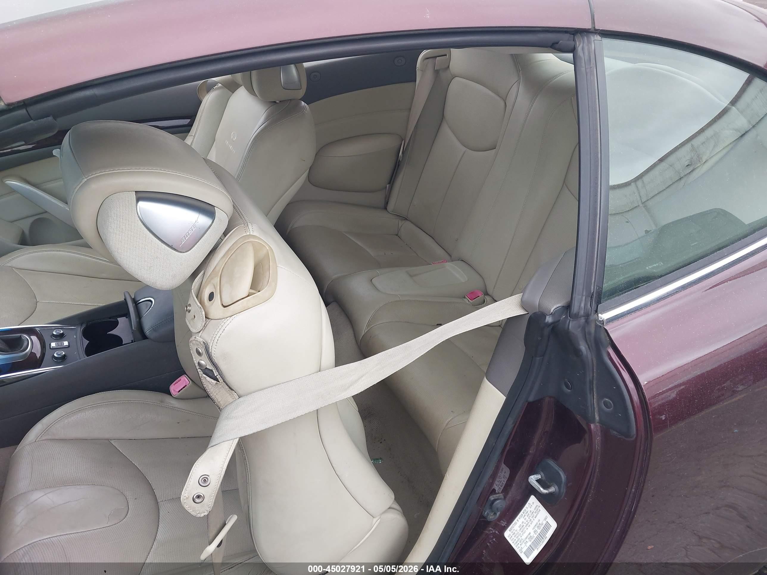 2010 Infiniti G37   Темно-бордовый vin: JN1CV6FE3AM351888